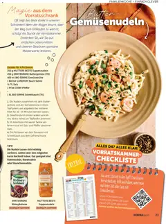 Norma NORMAgazin September/Oktober 2026 ab 01.09.2026 gültig | Seite: 23 | Produkte: Butter, Schrank, Gemüse, Nudeln