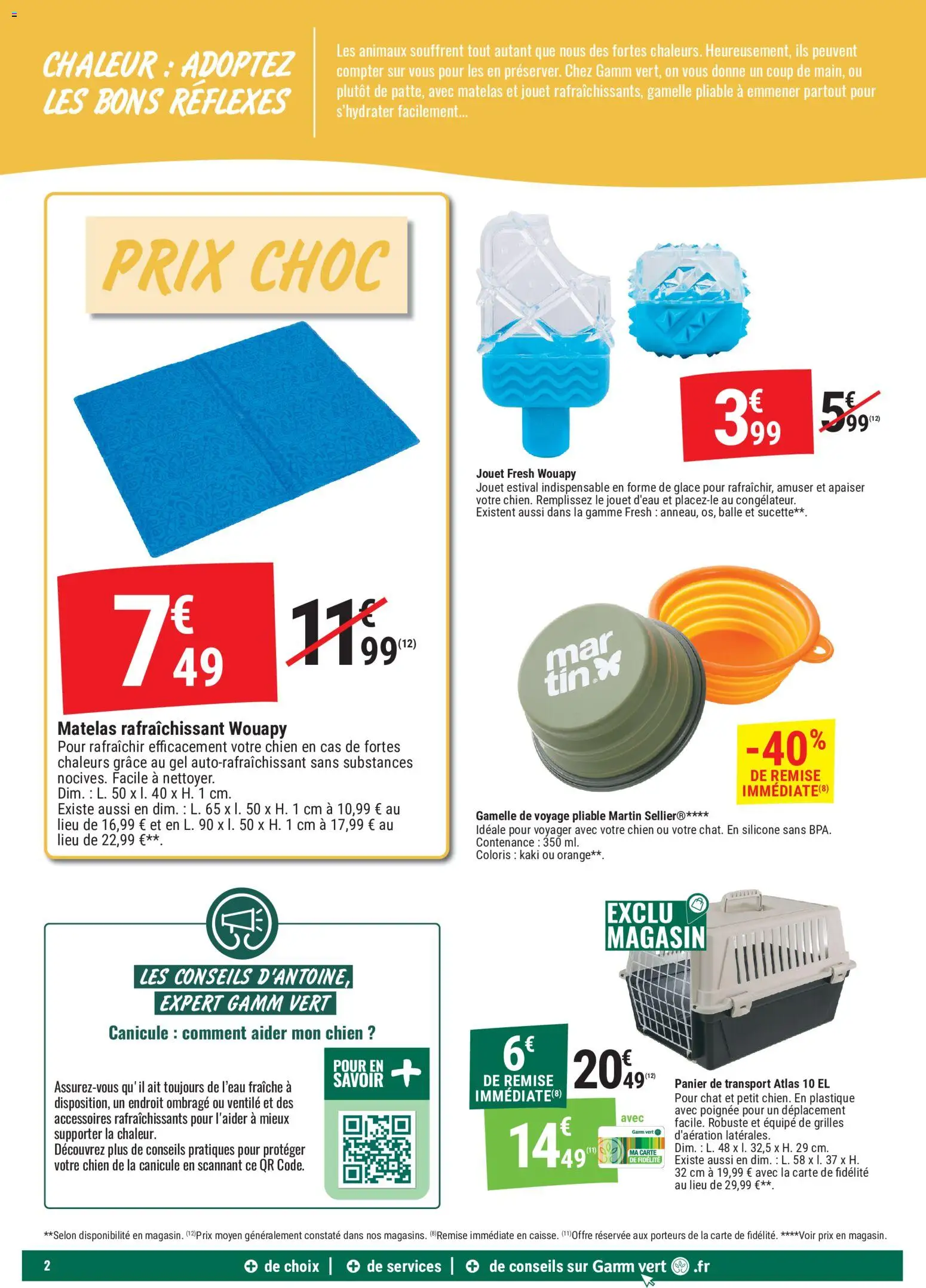 {H1} | Page: 2 | Produits: Orange, Kaki, Matelas, Panier