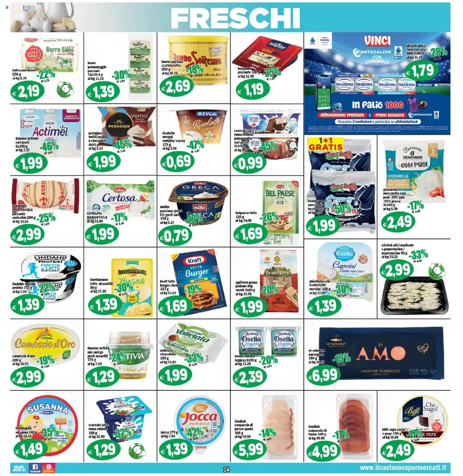 Volantino Il Castoro del 14/10/2026 | Pagina: 14 | Prodotti: Vaniglia, Salmone, Pepe, Scatola