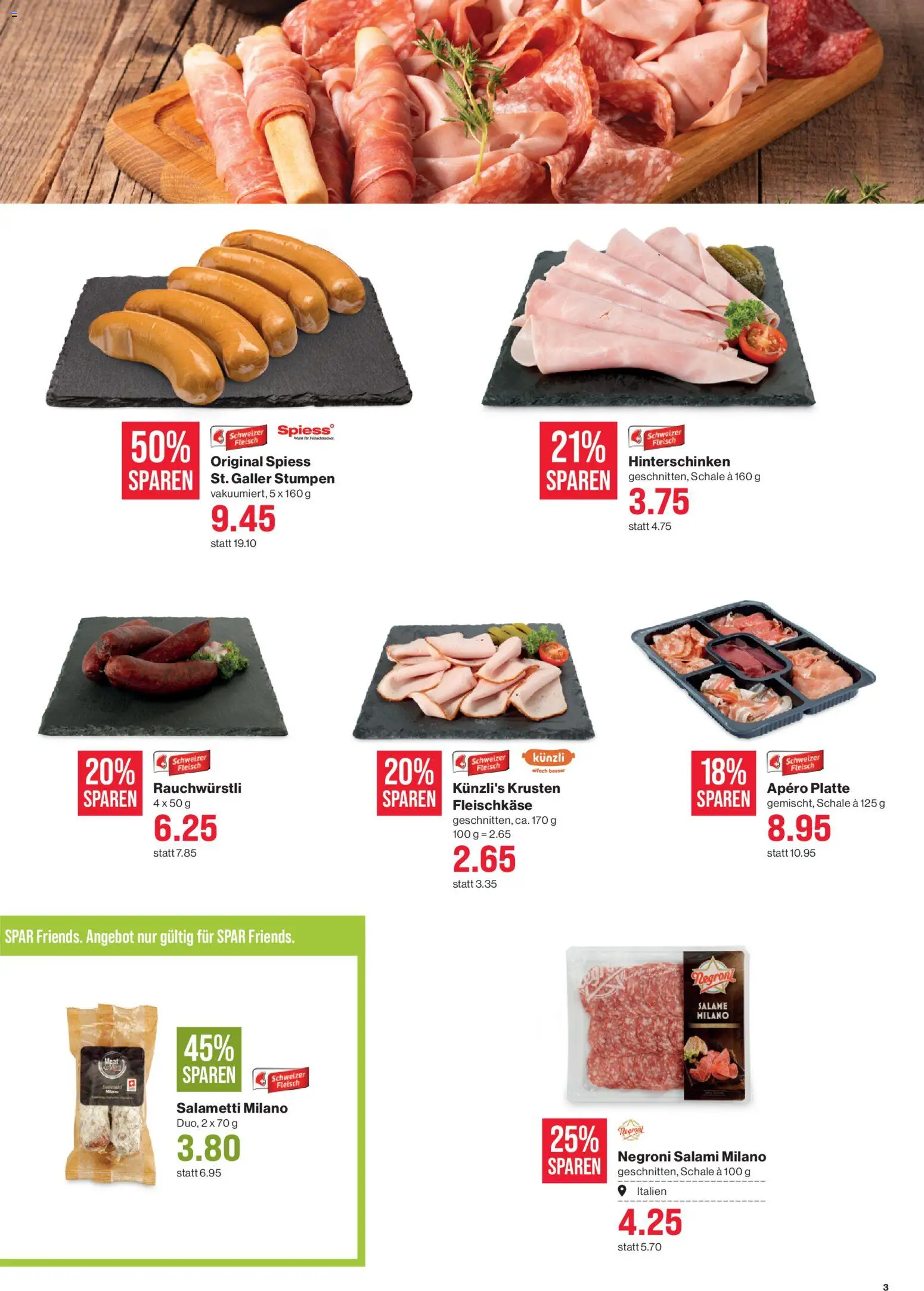 SPAR - SPAR Handels AG – gültig ab 09.07.2026 | Seite: 3 | Produkte: Salami