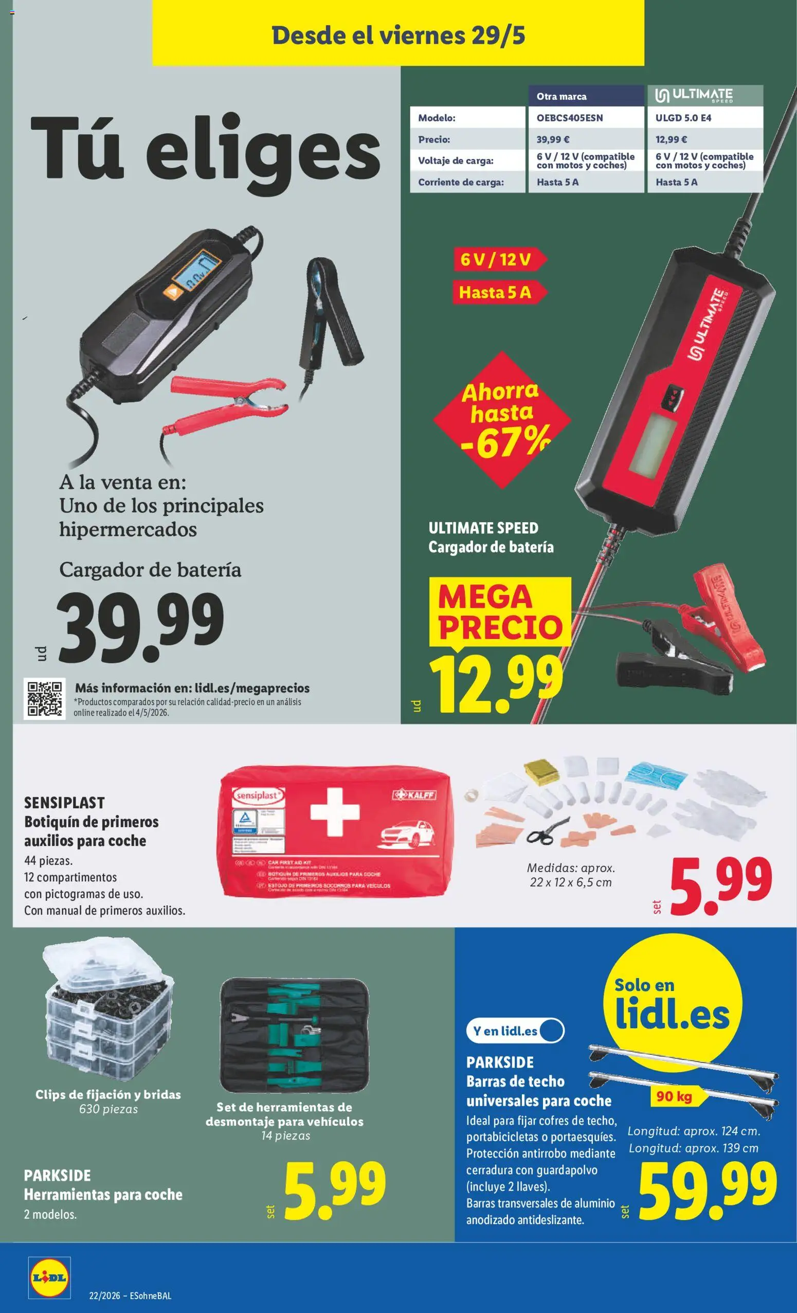 Lidl folleto de bazar │ válido desde el 25.05.2026 | Página: 22 | Productos: Batería