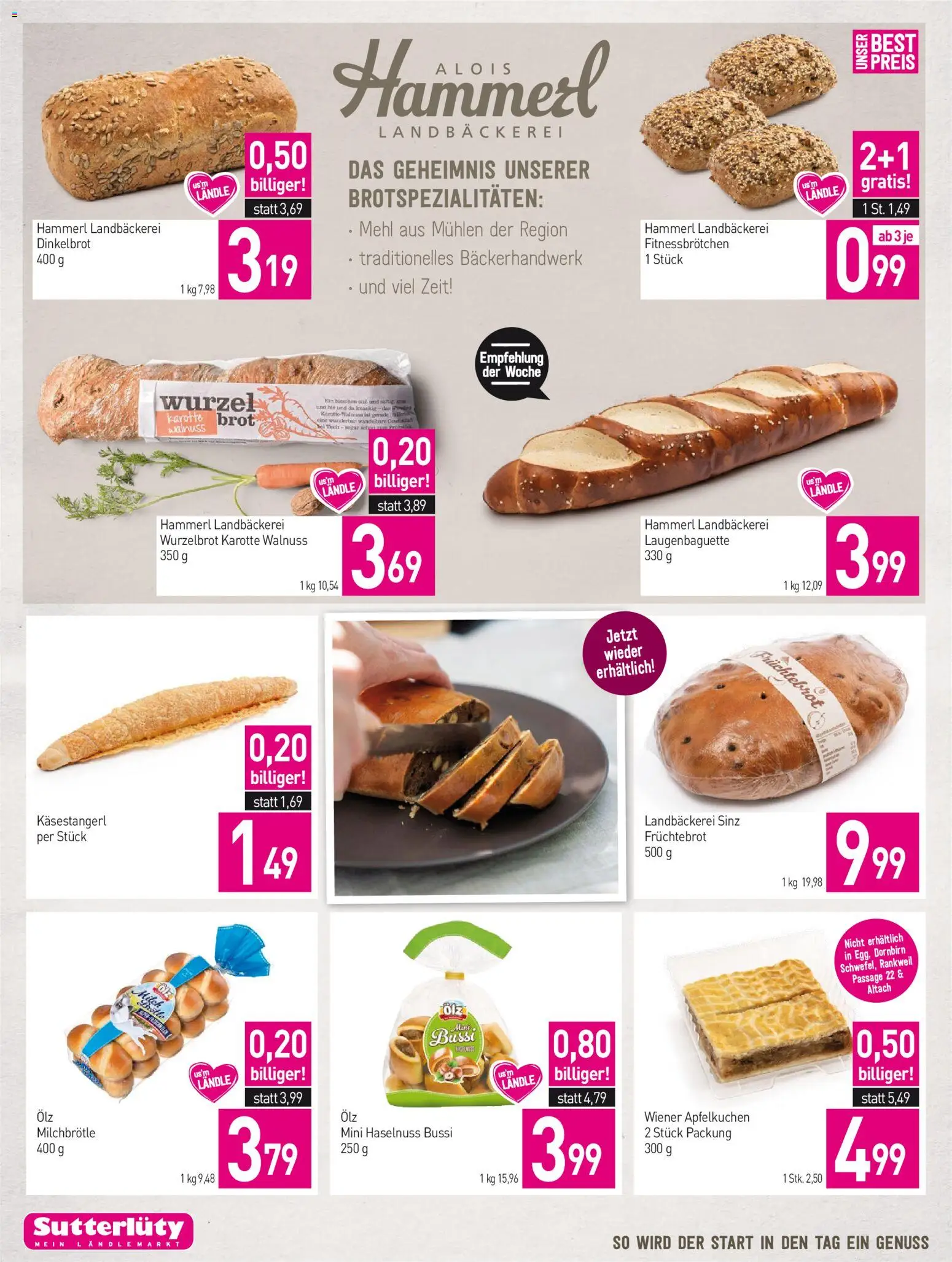 Sutterlüty Flugblatt gültig ab 22.10.2026 | Seite: 4 | Produkte: Karotte, Mehl, Milch, Brot