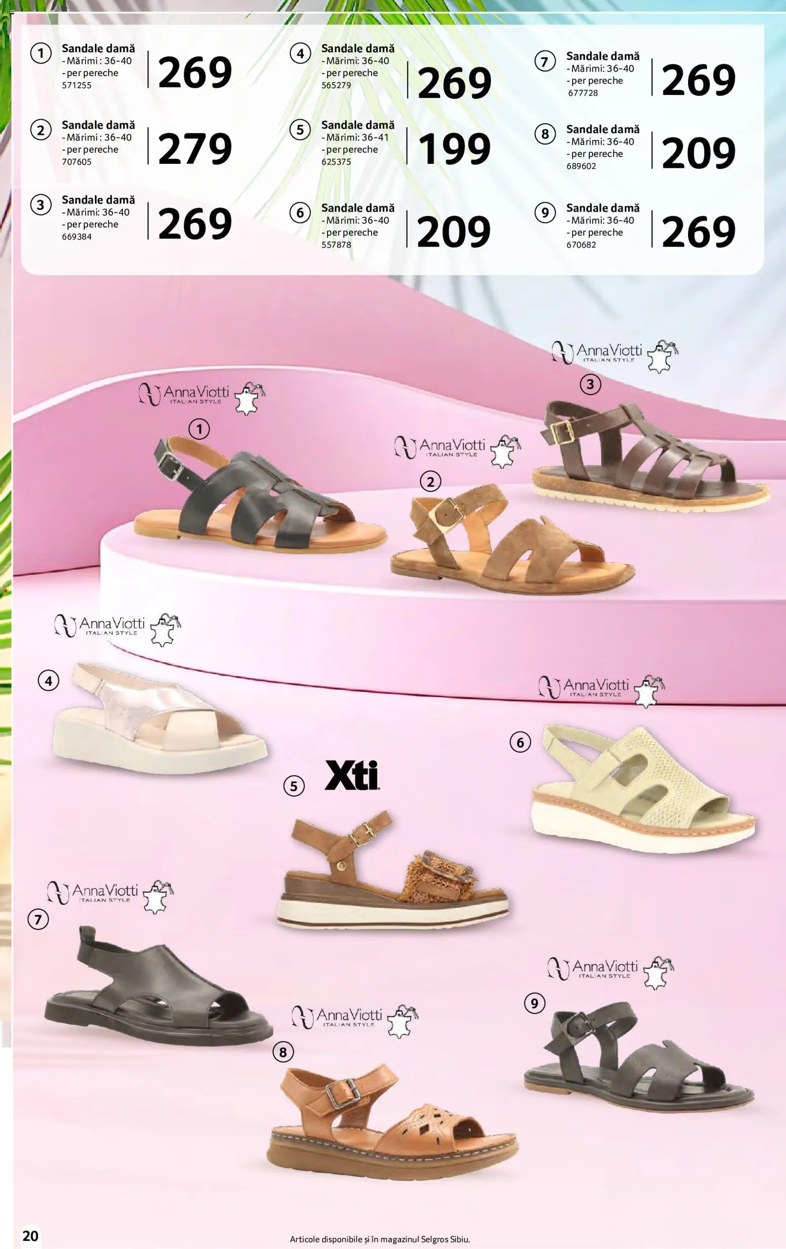 Noul catalog Selgros – valabil de la 15.05.2026 | Pagină: 20 | Produse: Delgeç, Sandale