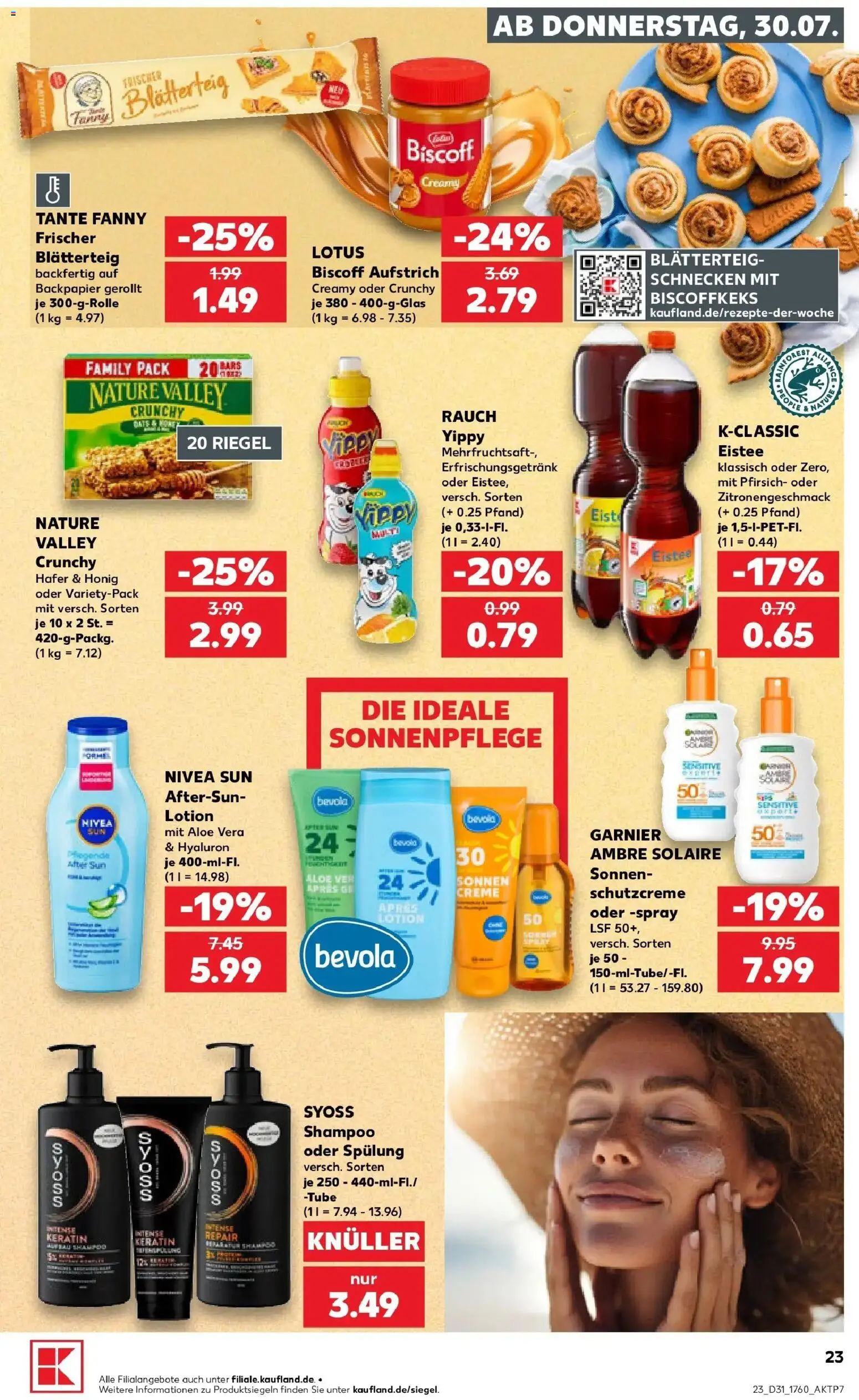 Kaufland Prospekt Bad Oldesloe – gültig ab 30.07.2026 | Seite: 23 | Produkte: Shampoo, Spülung, Pfirsich, After Sun