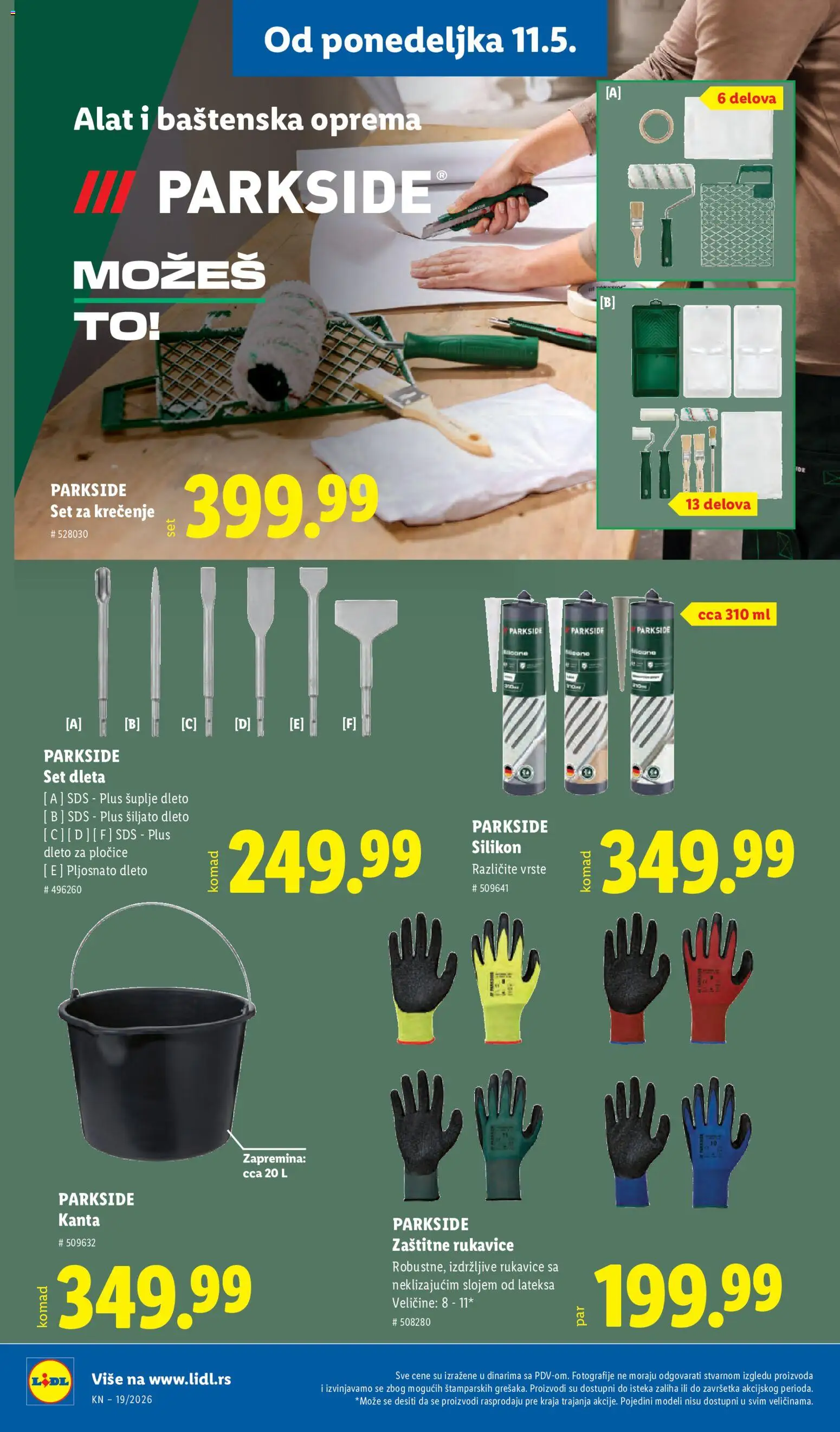 Lidl katalog - važi od 07.05.2026 | Strana: 90 | Proizvode: Parkside, Rukavice