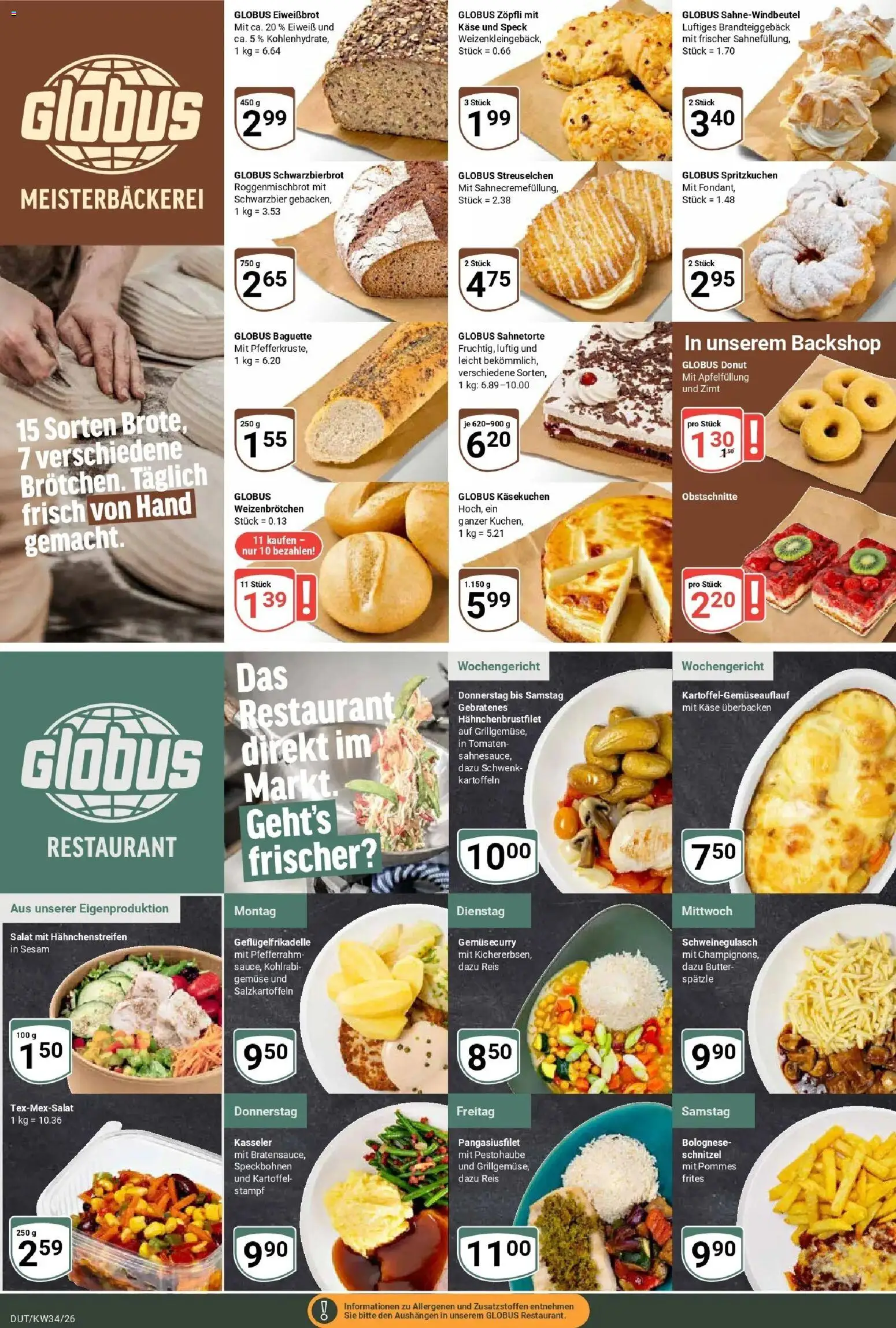 Globus Prospekt Wetzlar-Dutenhofen (ab 17.08.2026) » Angebote online | Seite: 8 | Produkte: Butter, Kohlrabi, Baguette, Schnitzel