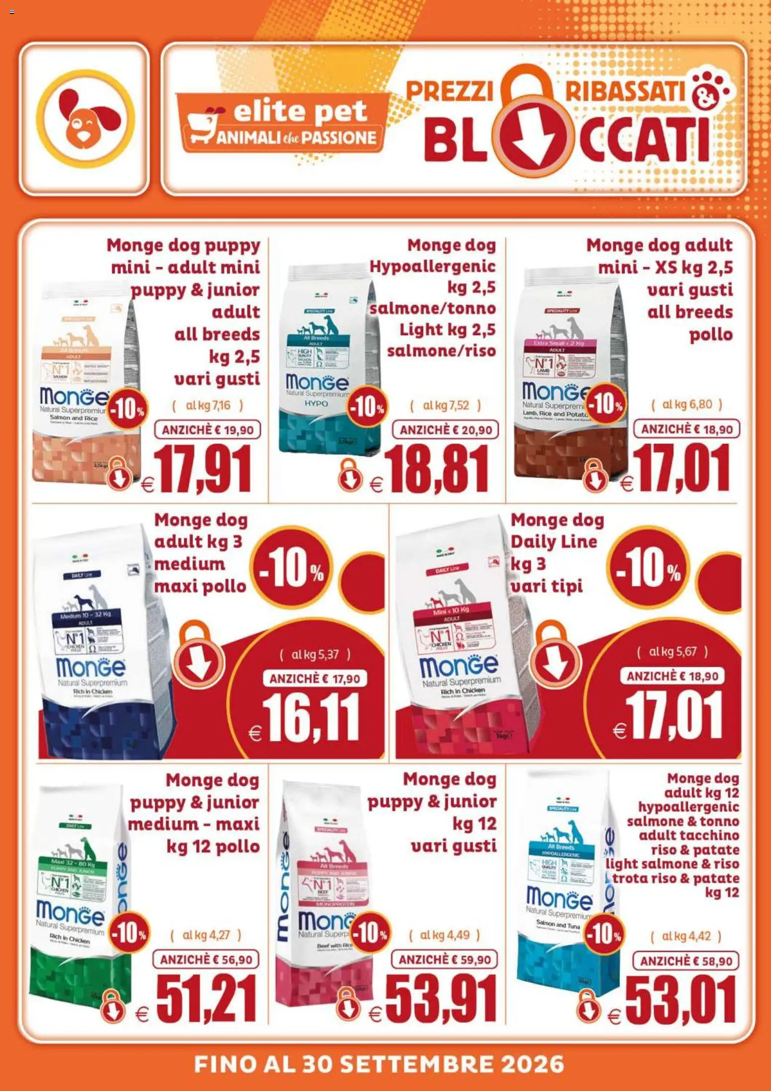 Volantino Elite Supermercati del 17/08/2026 | Pagina: 6 | Prodotti: Salmone, Riso, Tacchino, Tonno