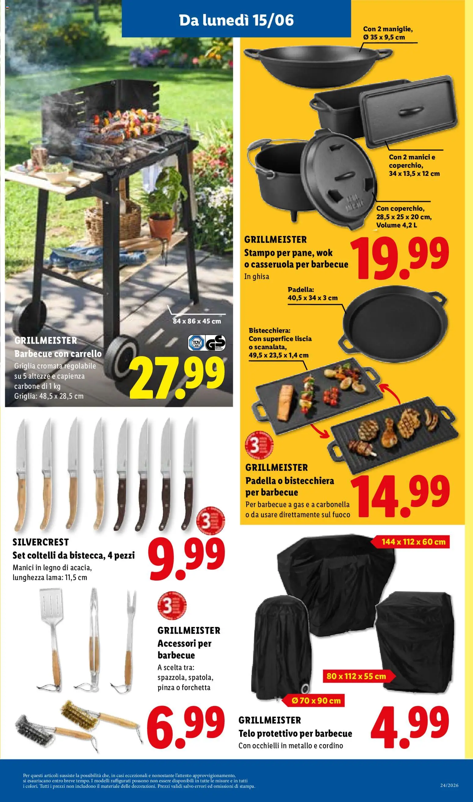 Volantino Lidl del 11.06.2026 | Pagina: 37 | Prodotti: Bistecchiera, Barbecue a gas, Casseruola, Stampa