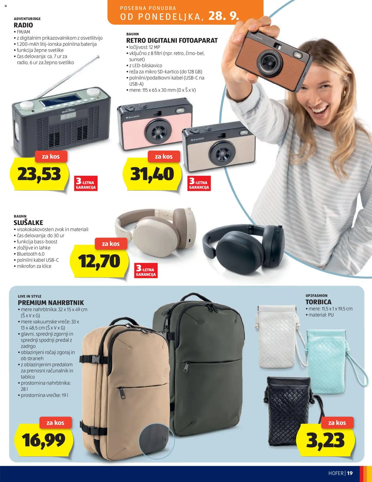 Hofer SI katalog | vrijedi od 23.09.2026 | Stranica: 19