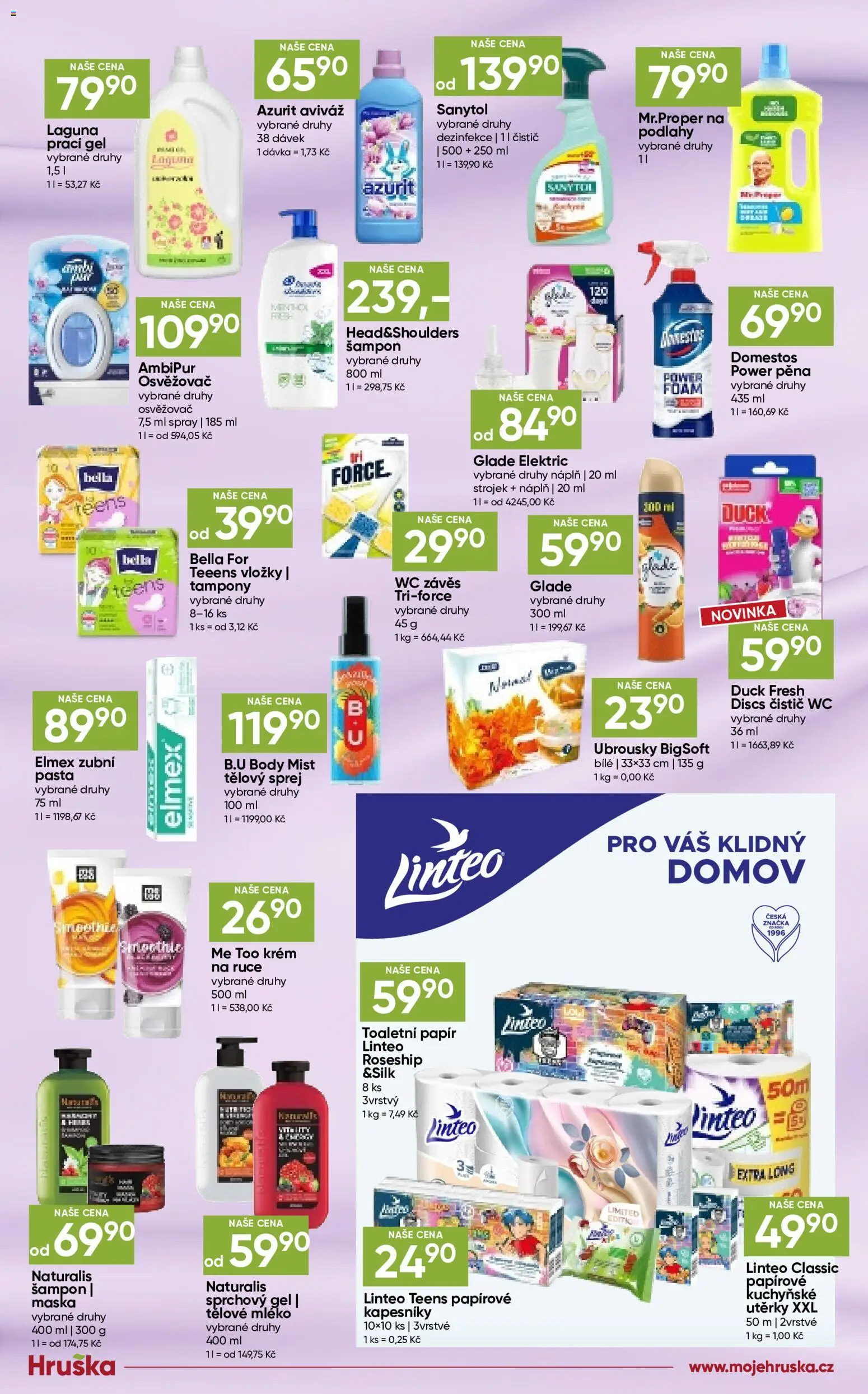 Hruška katalog od 04.08.2026 | Strana: 3 | Produkty: Aviváž, Mléko, Domestos, Wc