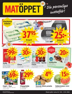 Matöppet erbjudanden - Förhandsvisning av reklamblad från butik Matöppet aktuell från 15.06.2026