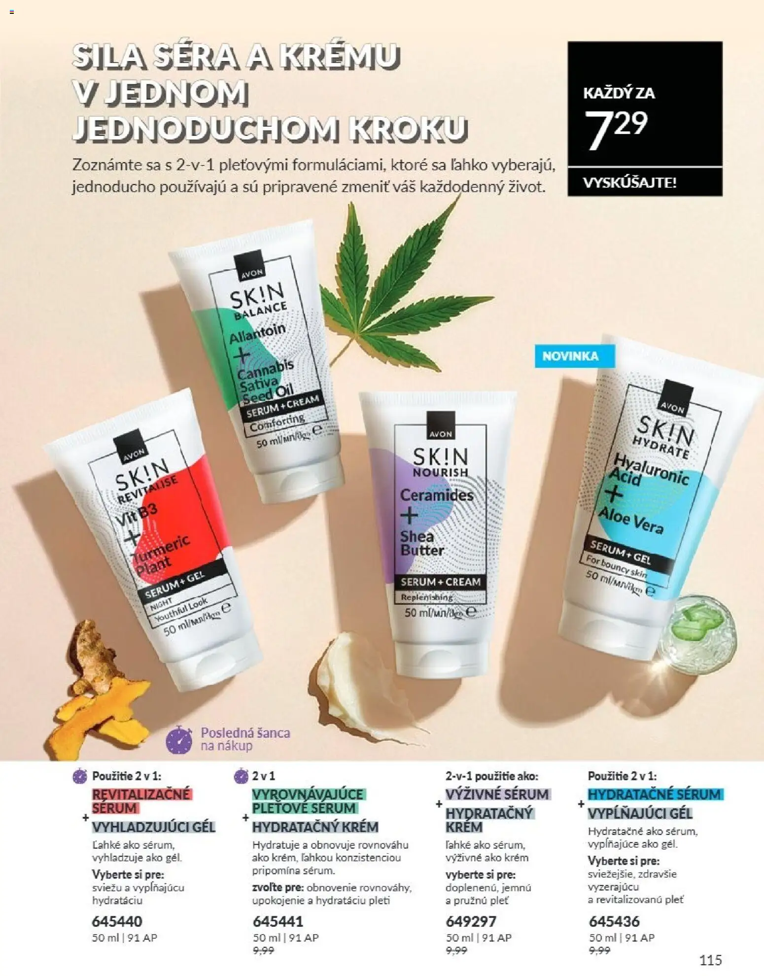 Nové Avon akcie – leták je platný od 01.08.2026 | Strana: 115 | Produkty: Aloe Vera, Krém