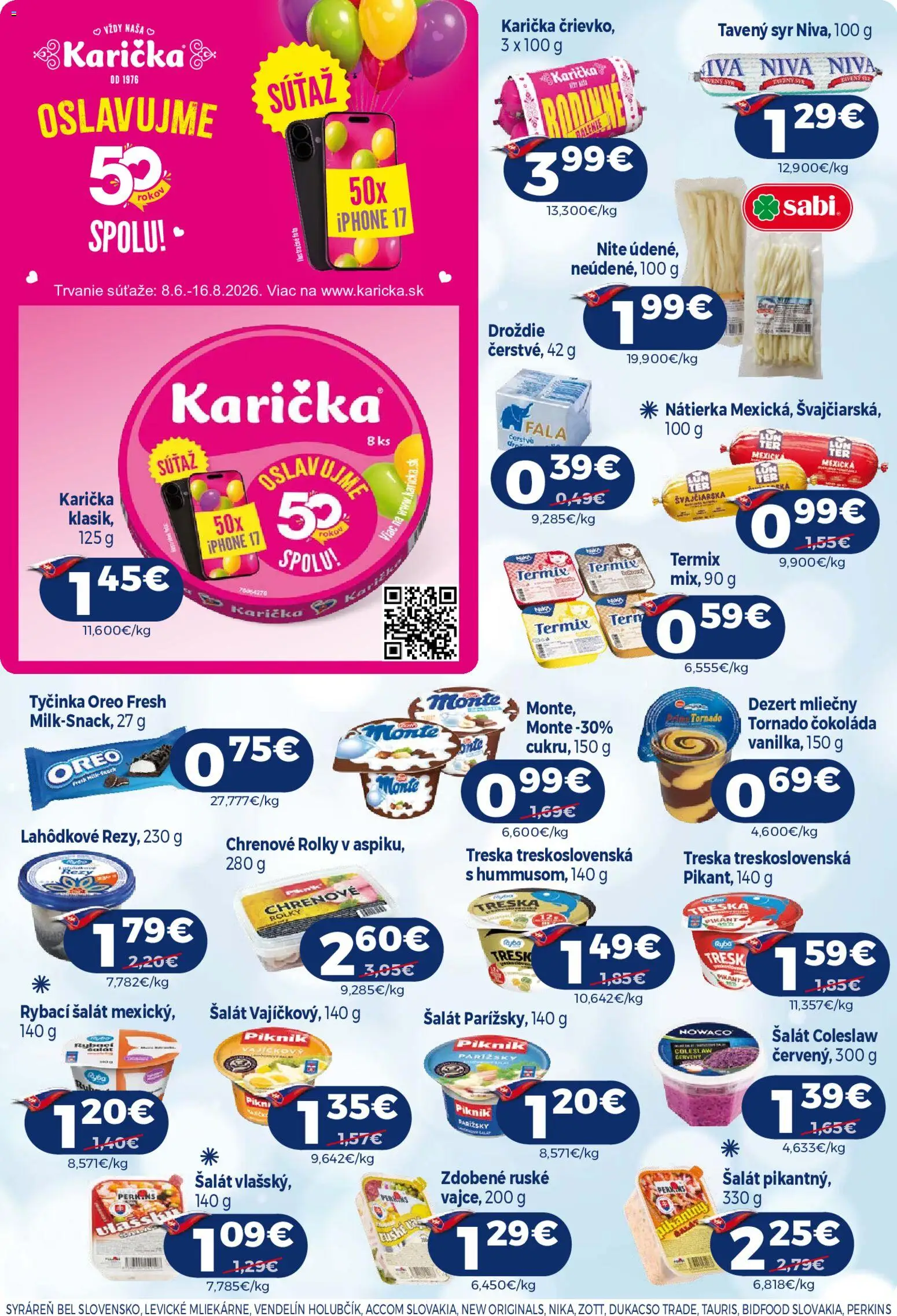 Nové Milk Agro akcie – leták je platný od 10.06.2026 | Strana: 5 | Produkty: Syr, Čokoláda, Šalát, Treska