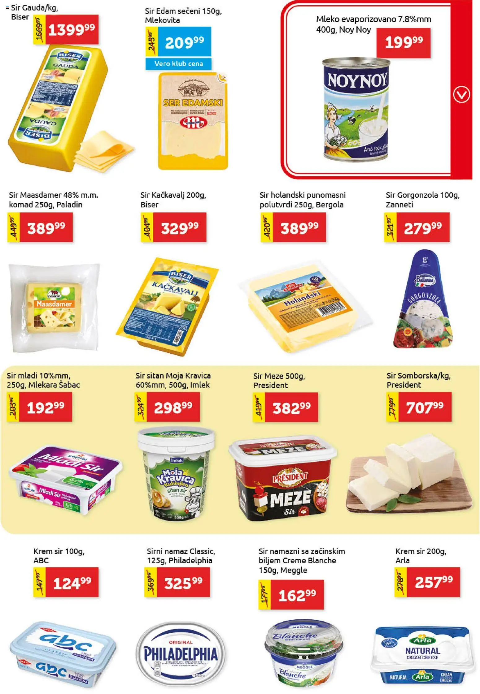 SuperVERO katalog - važi od 03.09.2026 | Strana: 7 | Proizvode: Mladi sir, Philadelphia, Krem sir, Krem