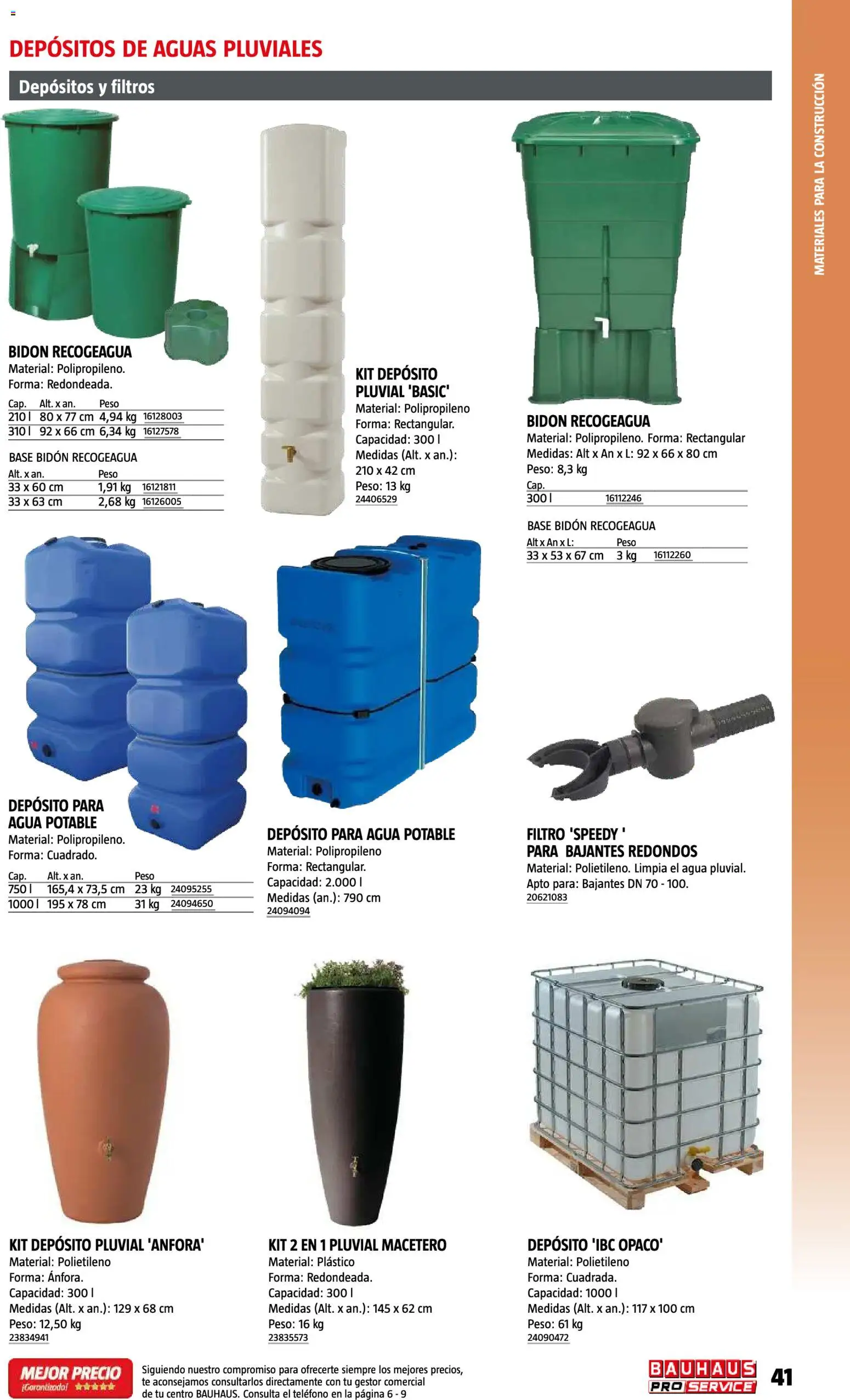 Bauhaus ProService │ válido desde el 11/05/2026 | Página: 41 | Productos: Teléfono, Macetero, Peso, Agua