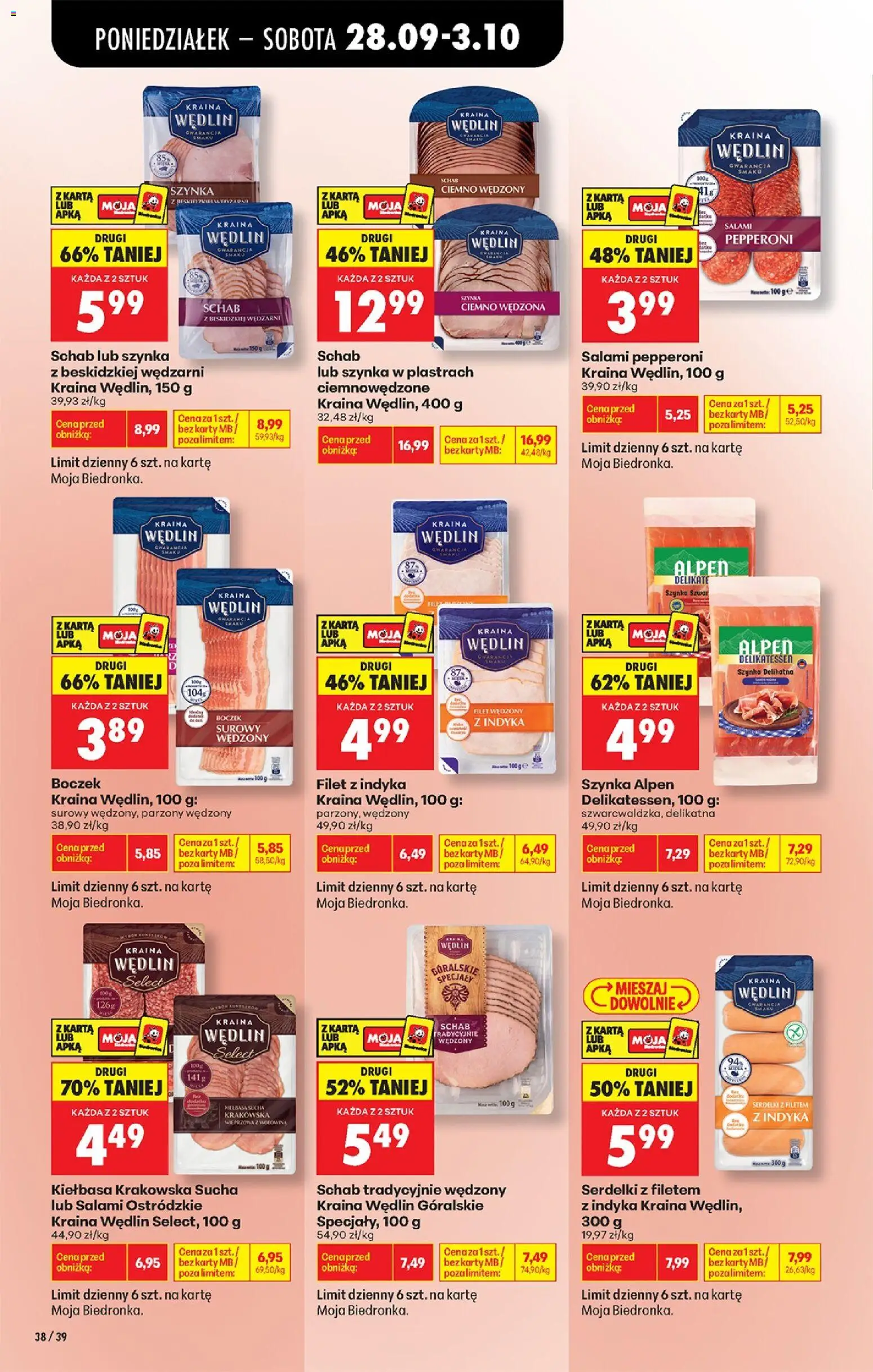 Biedronka Polsko leták - Codziennie niskie ceny od 28.09.2026 | Strana: 62 | Produkty: Filet, Karty
