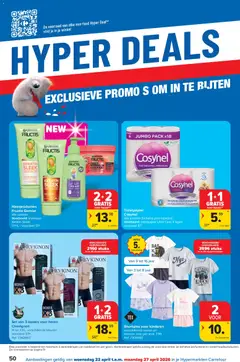 Carrefour folder week 17 - Voorbeeld van een folder van Carrefour, geldig van 22.04.2026 | Pagina: 50 | Producten: Boxers, Toiletpapier, Shampoo, Conditioner