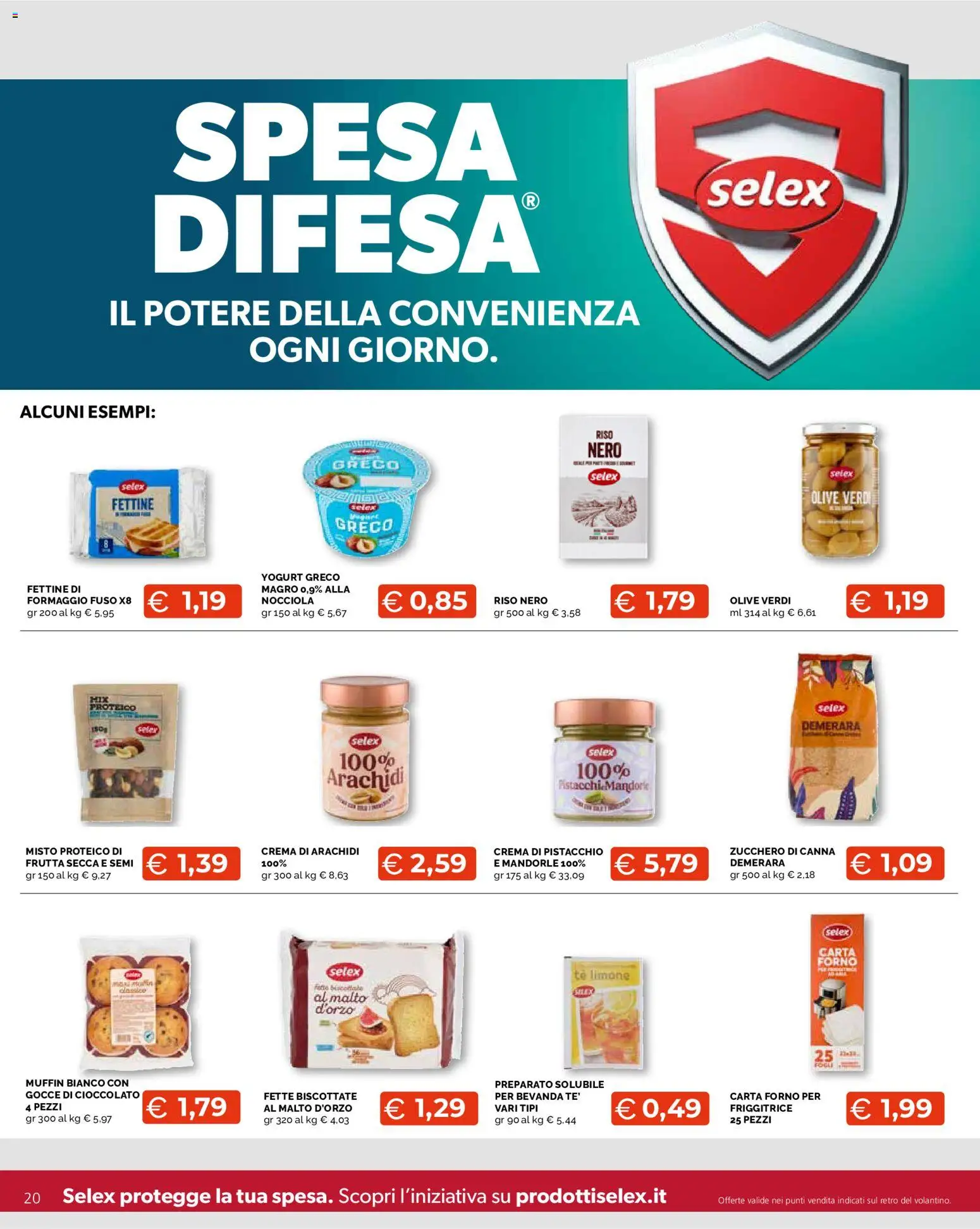 Volantino Mercatò del 09/07/2026 | Pagina: 20 | Prodotti: Yogurt greco, Pistacchi, Fette biscottate, Friggitrice