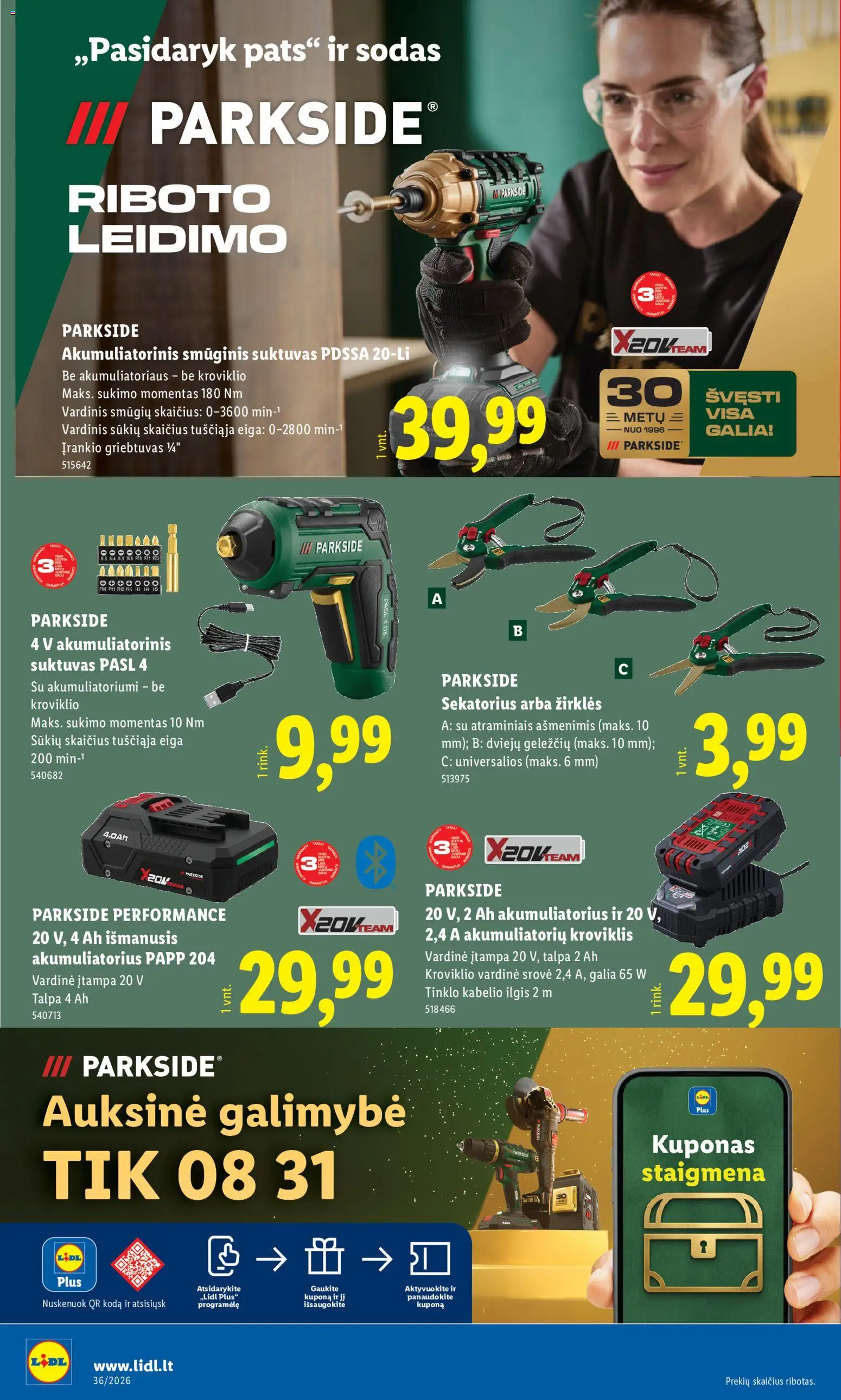LIDL akcijos nuo 2026.08.31 | Puslapis: 6 | Prekių: Akumuliatorius