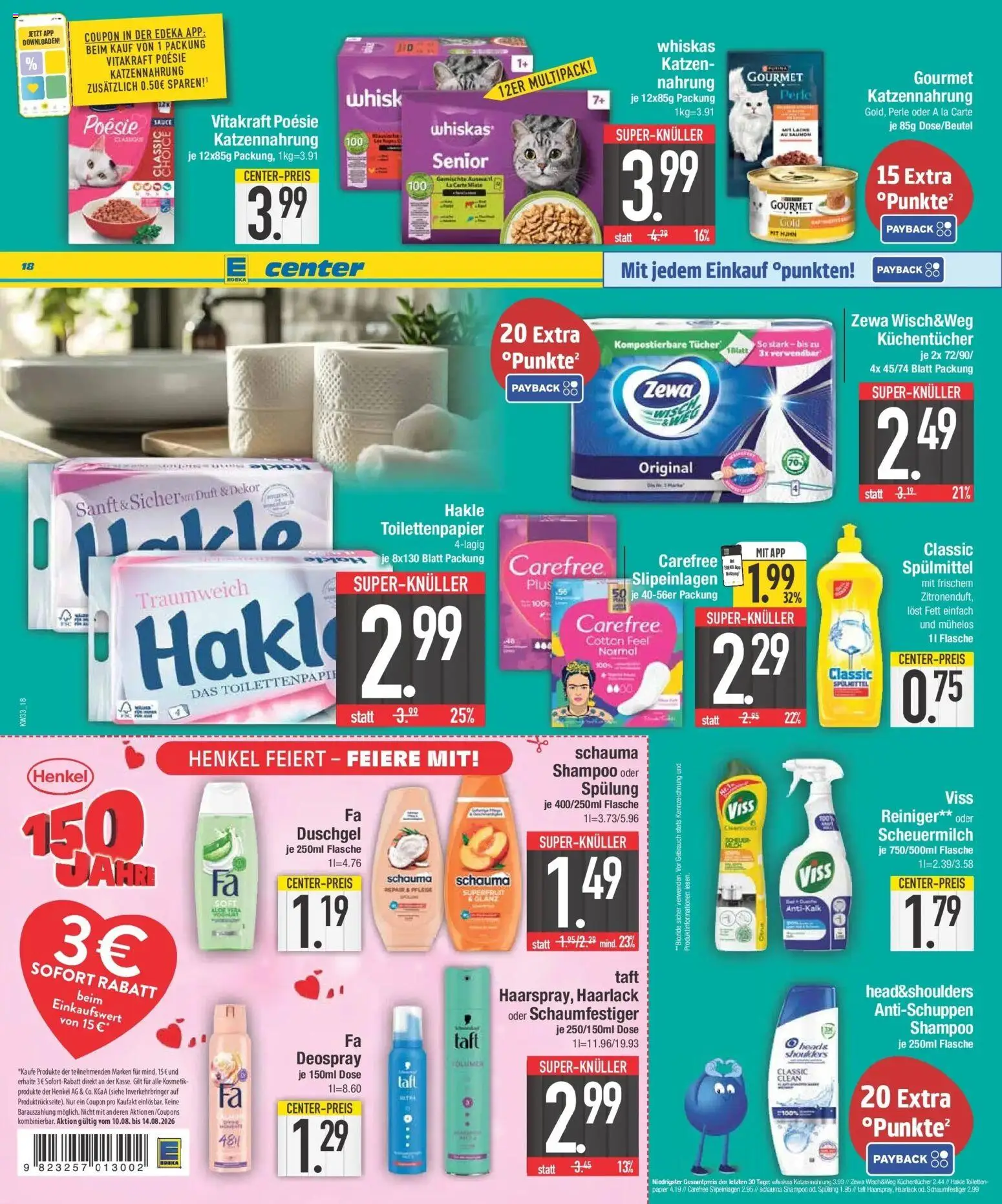 Edeka Prospekt Krumbach (ab 10.08.2026) » Angebote Online | Seite: 24 | Produkte: Spülung, Duschgel, Lachs, Whiskas