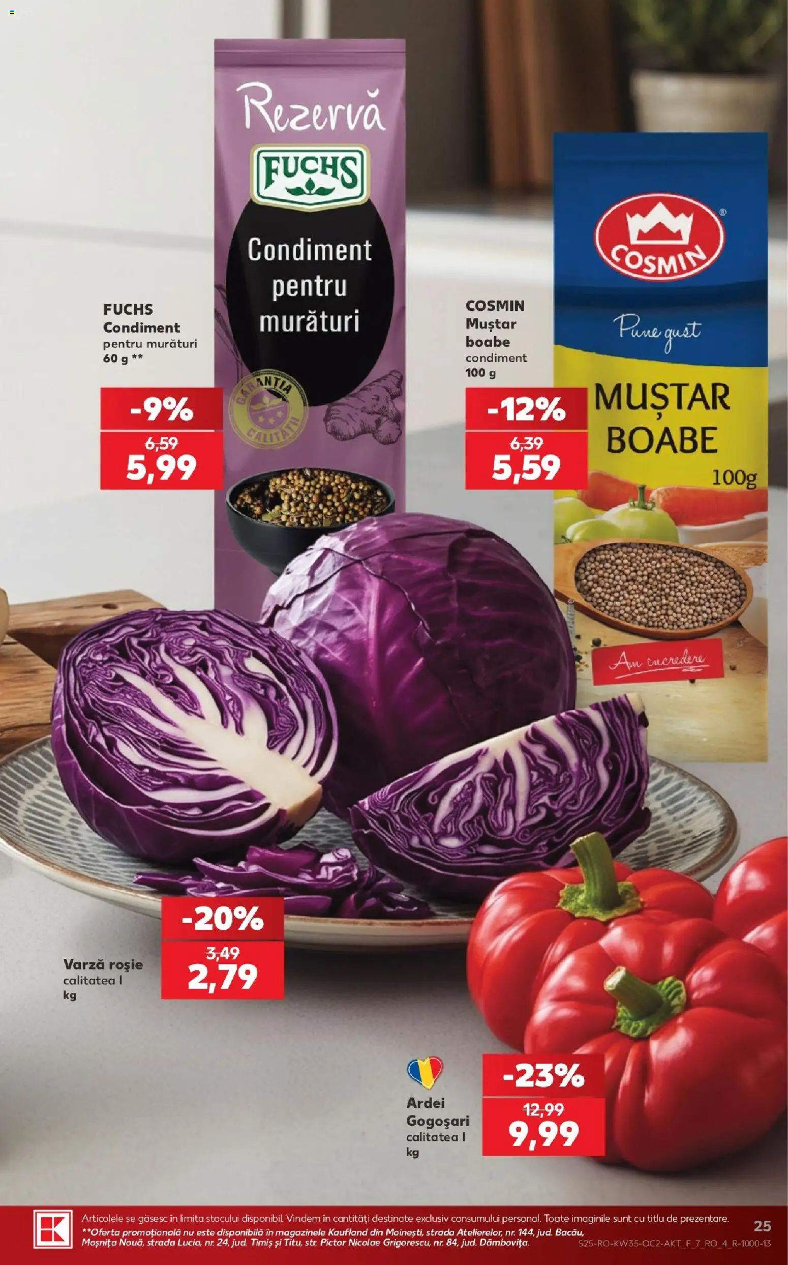 Noul catalog Kaufland – valabil de la 26.08.2026 | Pagină: 25 | Produse: Varză, Ardei, Muștar