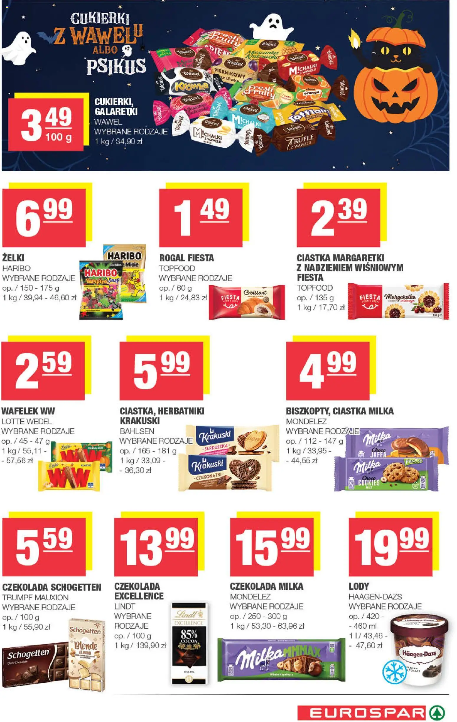 Spar gazetka - Eurospar od 21.10.2026 | Strona: 11 | Produkty: Lindt, Croissant, Żelki, Lody
