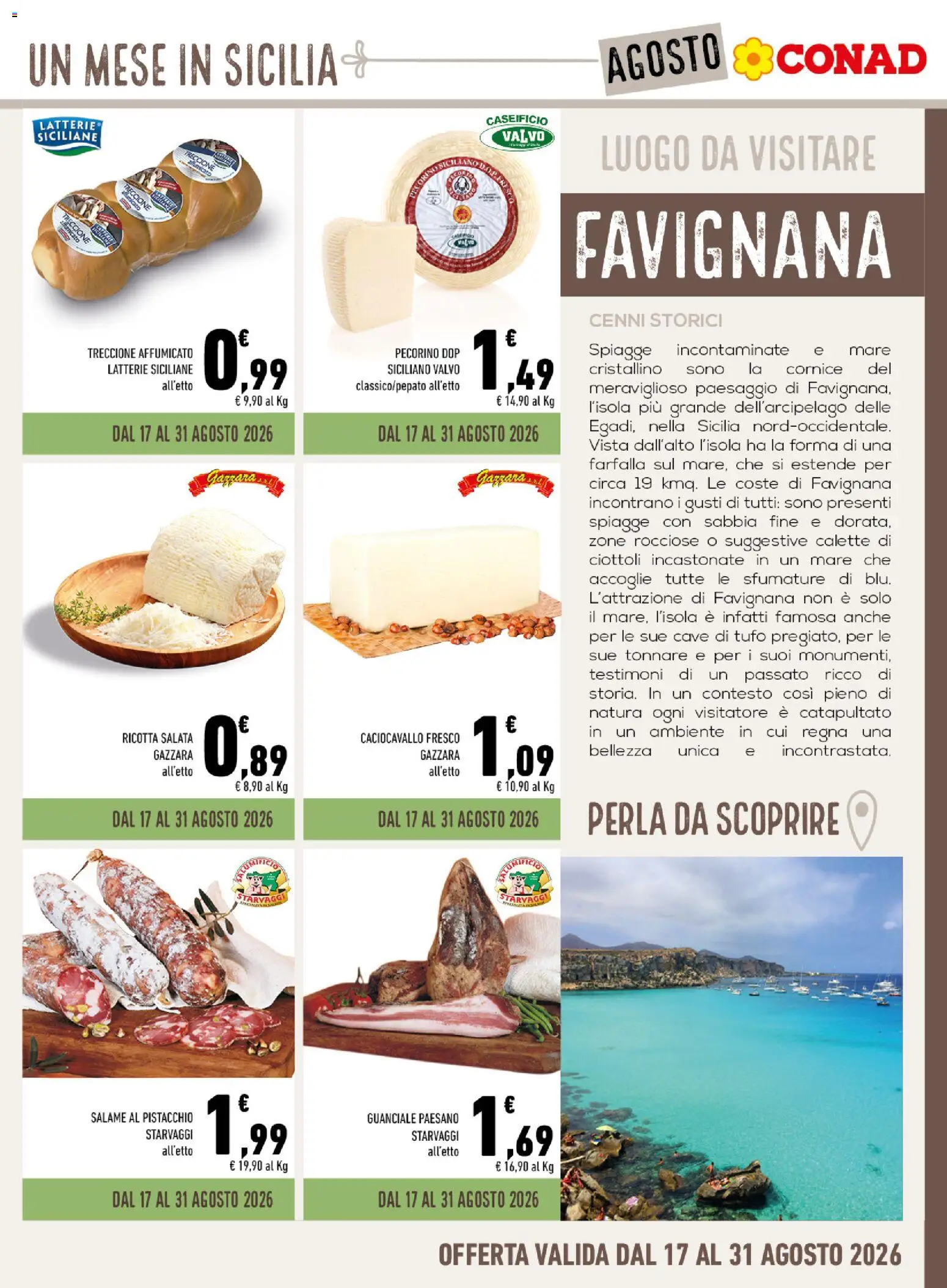 Volantino Conad del 29/07/2026 | Pagina: 5 | Prodotti: Ciottoli, Ricotta, Pecorino, Guanciale
