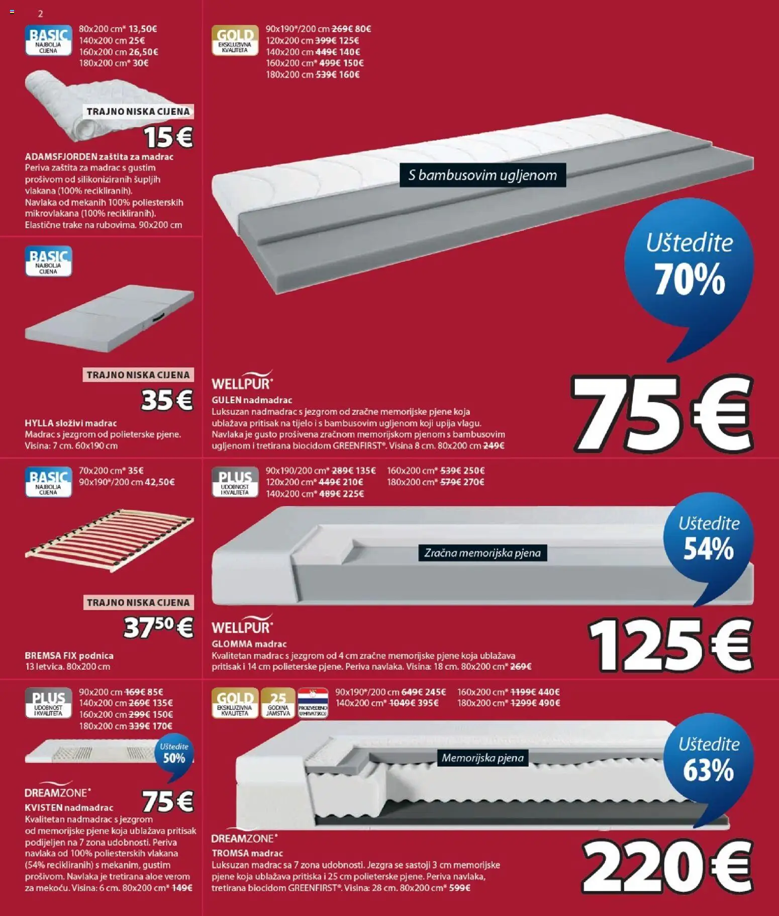 JYSK katalog | vrijedi od 15.07.2026 | Stranica: 2 | Proizvodi: Madrac, Elastične trake, Nadmadrac