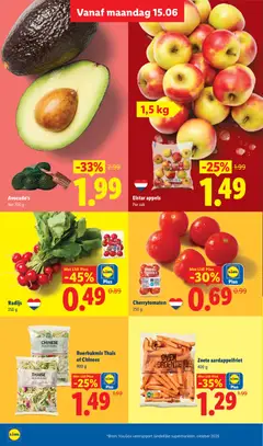 Lidl folder week 25 - Voorbeeld van een folder van Lidl, geldig van 15.06.2026 | Pagina: 6 | Producten: Appels, Tomaten, Zak, Oven