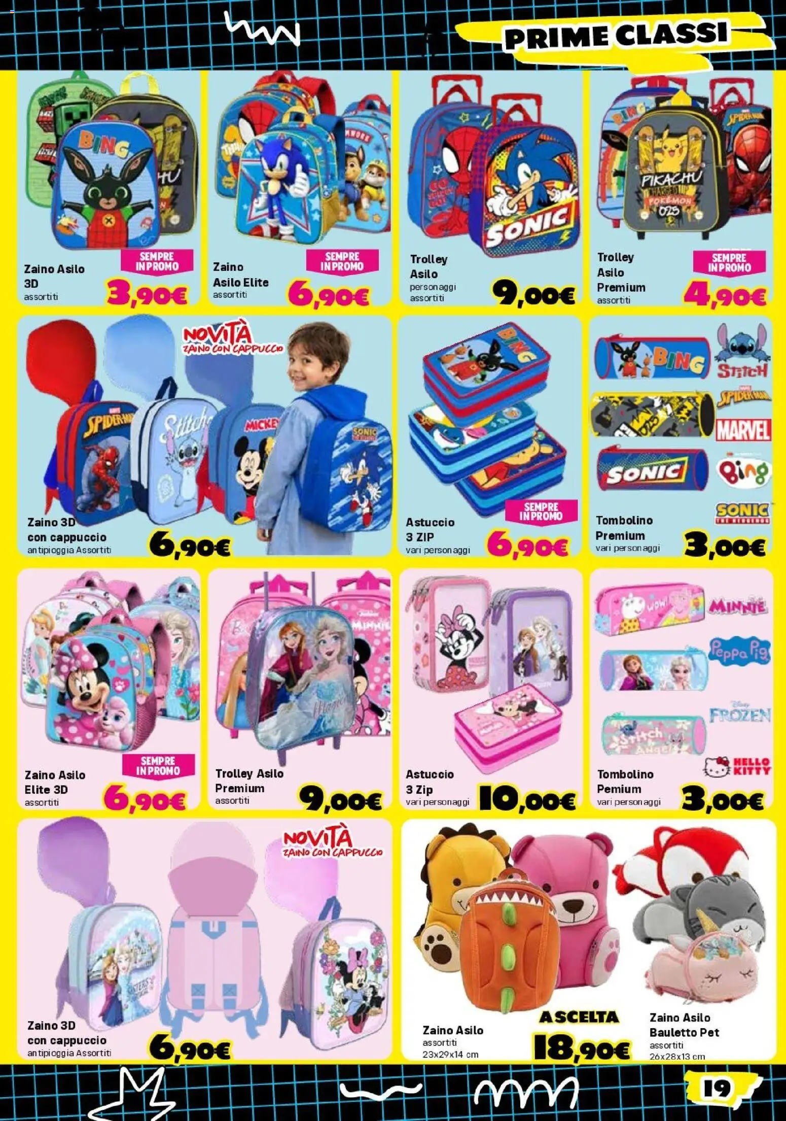 Volantino Orizzonte del 30/07/2026 | Pagina: 19 | Prodotti: Zaino, Cappuccio, Astuccio, Trolley