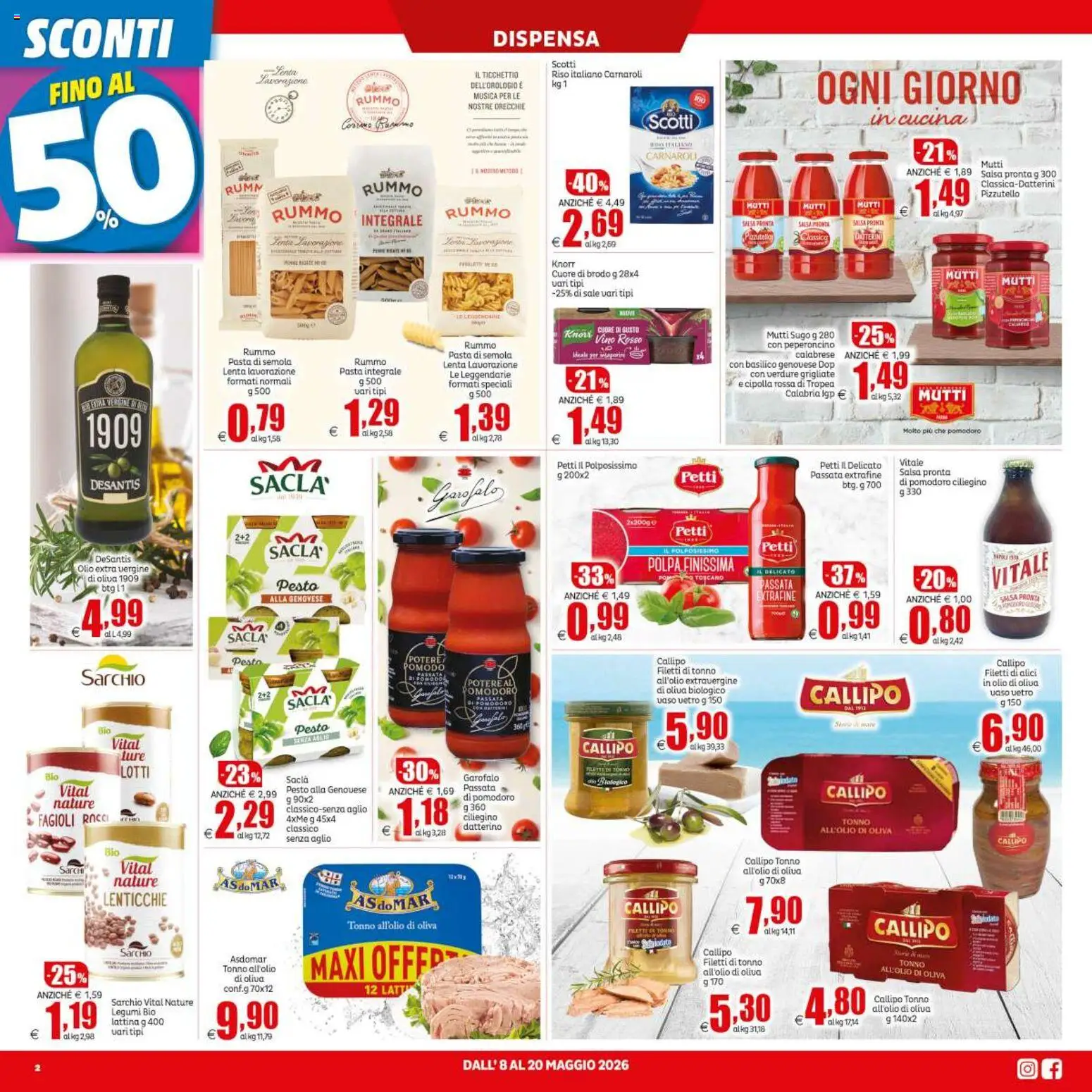 Volantino Elite Supermercati del 08.05.2026 | Pagina: 2 | Prodotti: Lenticchie, Basilico, Sugo, Vaso
