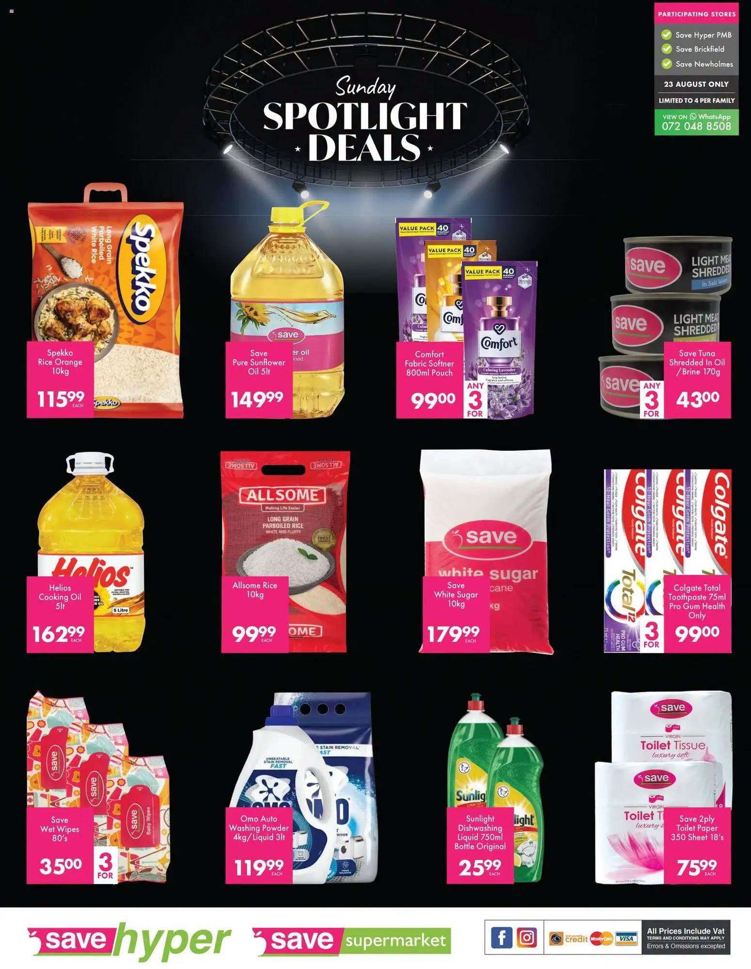 New Save catalogue – valid from 23/08/2026 | Page: 2 | Products: Washing powder, Paper, Sugar, Toilet paper
