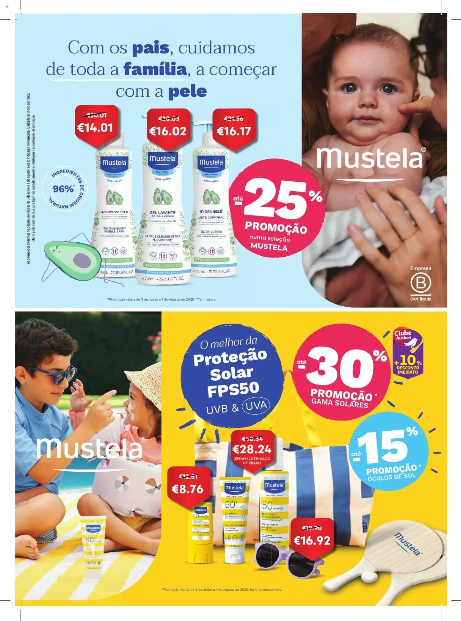 Auchan - Sol e Higiene │ válido de 02/07/2026 | Página: 19 | Produtos: Óculos, Óculos de sol, Leite