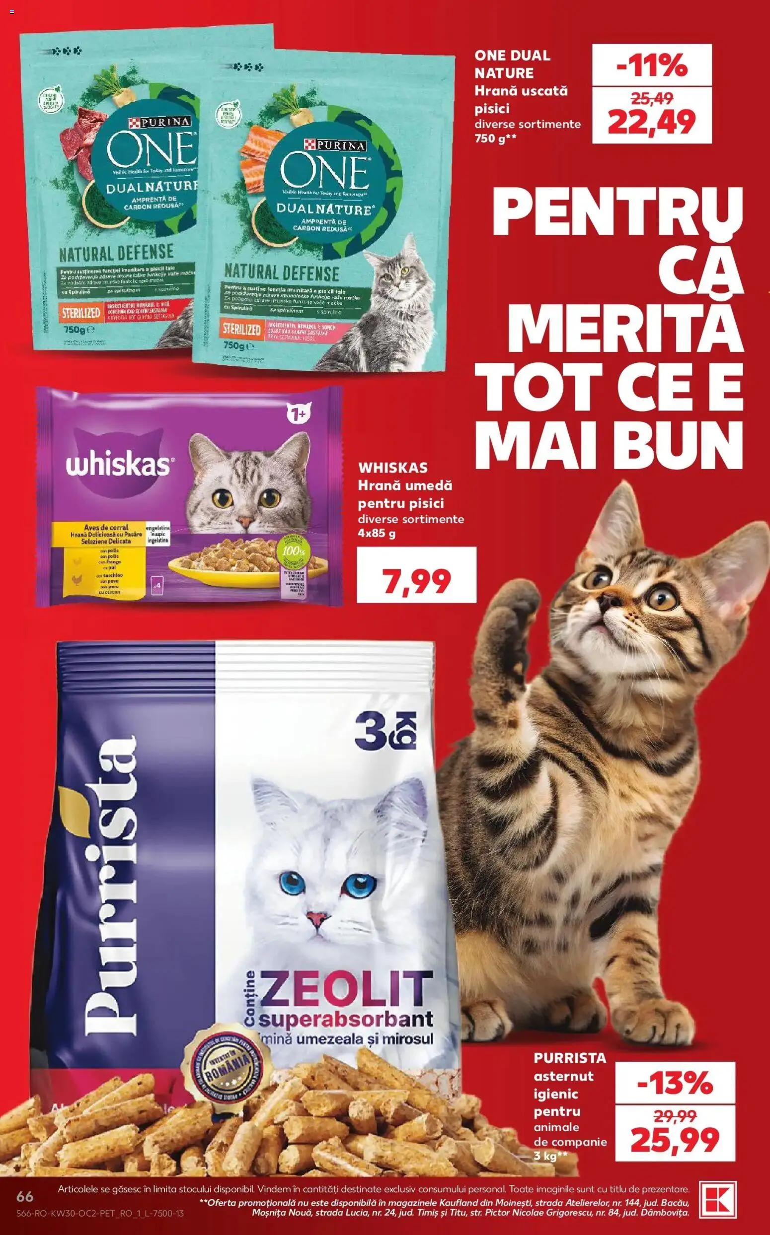 Noul catalog Kaufland – valabil de la 22.07.2026 | Pagină: 66 | Produse: Whiskas, Pui