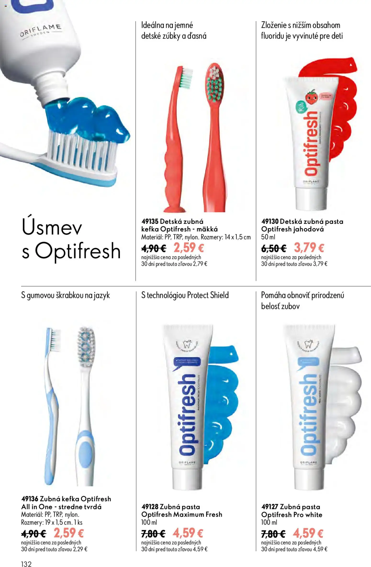 Nové Oriflame akcie – leták je platný od 09.09.2026 | Strana: 132 | Produkty: Zubná kefka, Zubná pasta