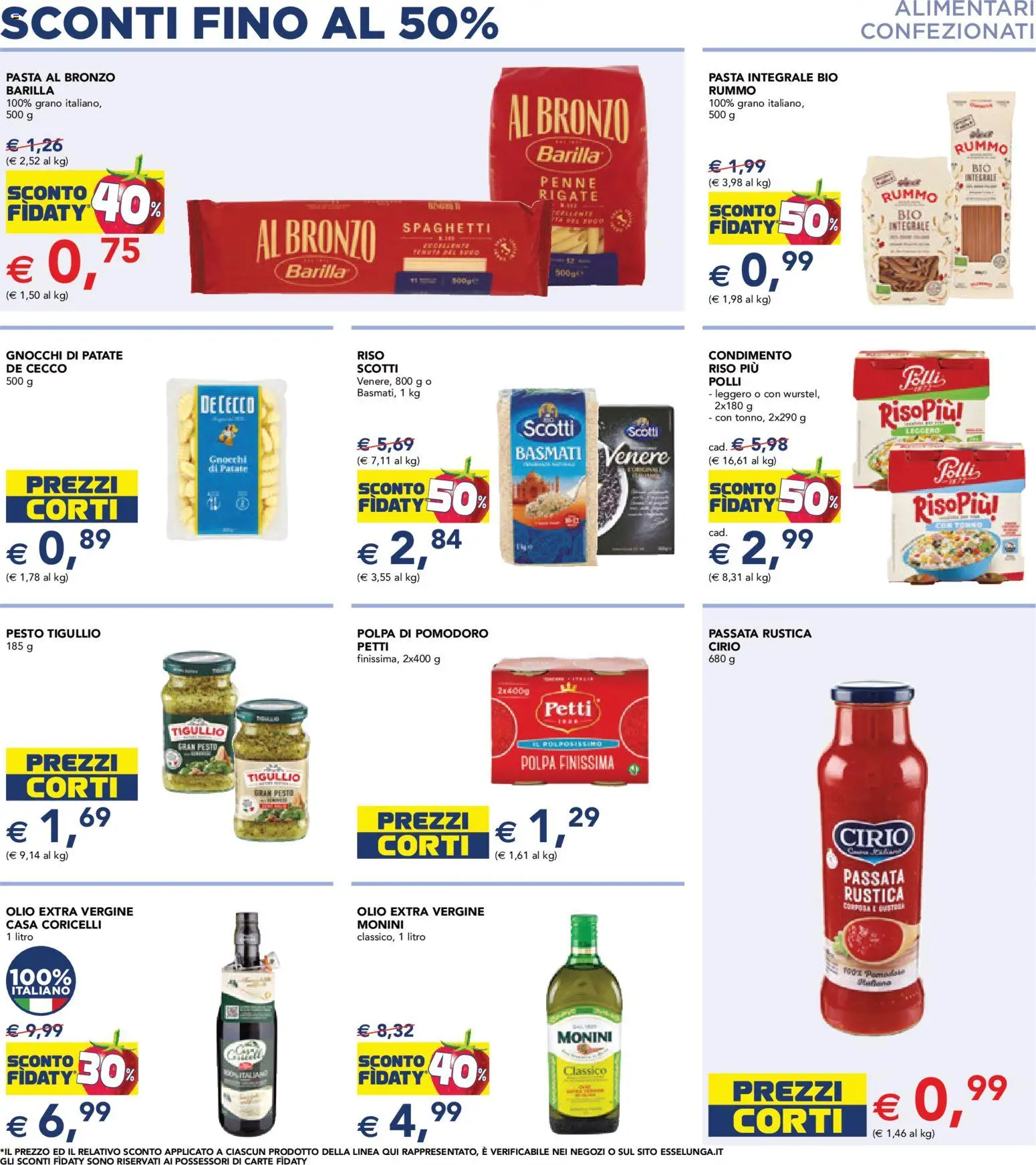 Volantino Esselunga S del 08.06.2026 | Pagina: 12 | Prodotti: Riso, Patate, Pomodoro, Olio extra vergine