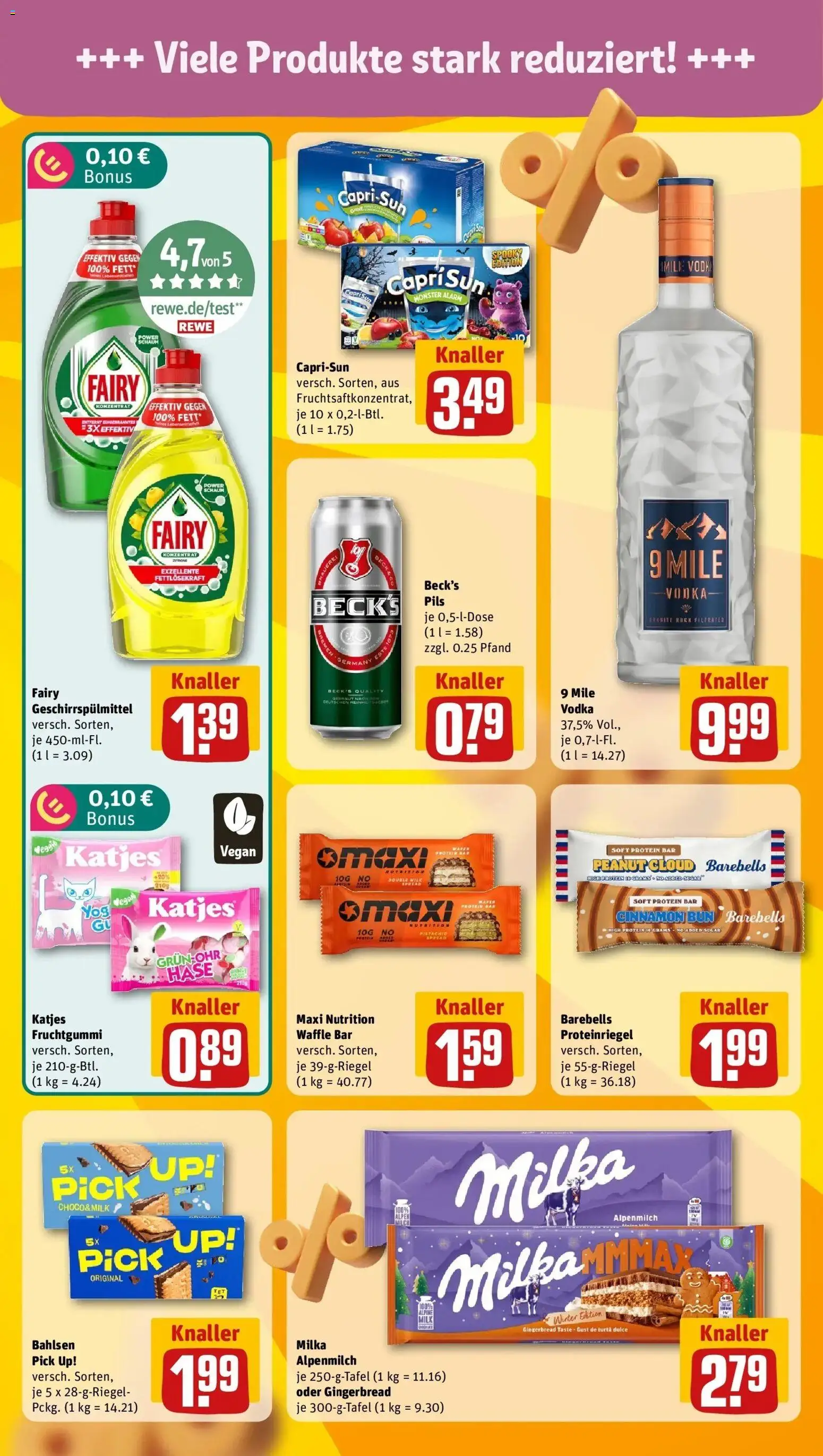 REWE Prospekt ab 19.10.2026 zum Blättern » Angebote | Seite: 5 | Produkte: Pils, Monster, Geschirrspülmittel, Rock