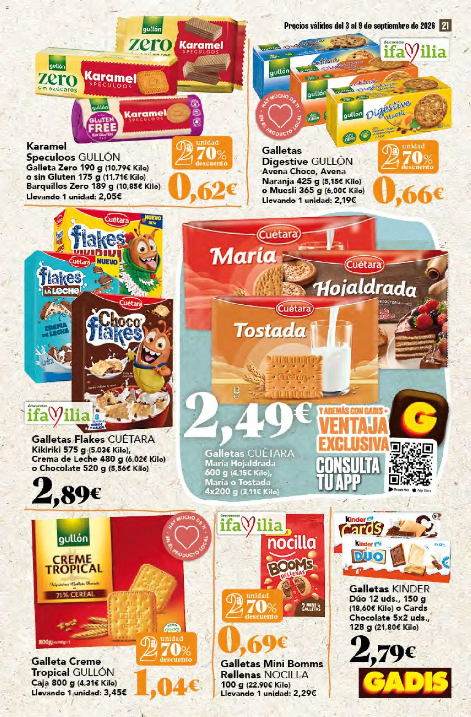 Gadis folleto │ válido desde el 03/09/2026 | Página: 21 | Productos: Barquillos, Leche, Chocolate, Caja