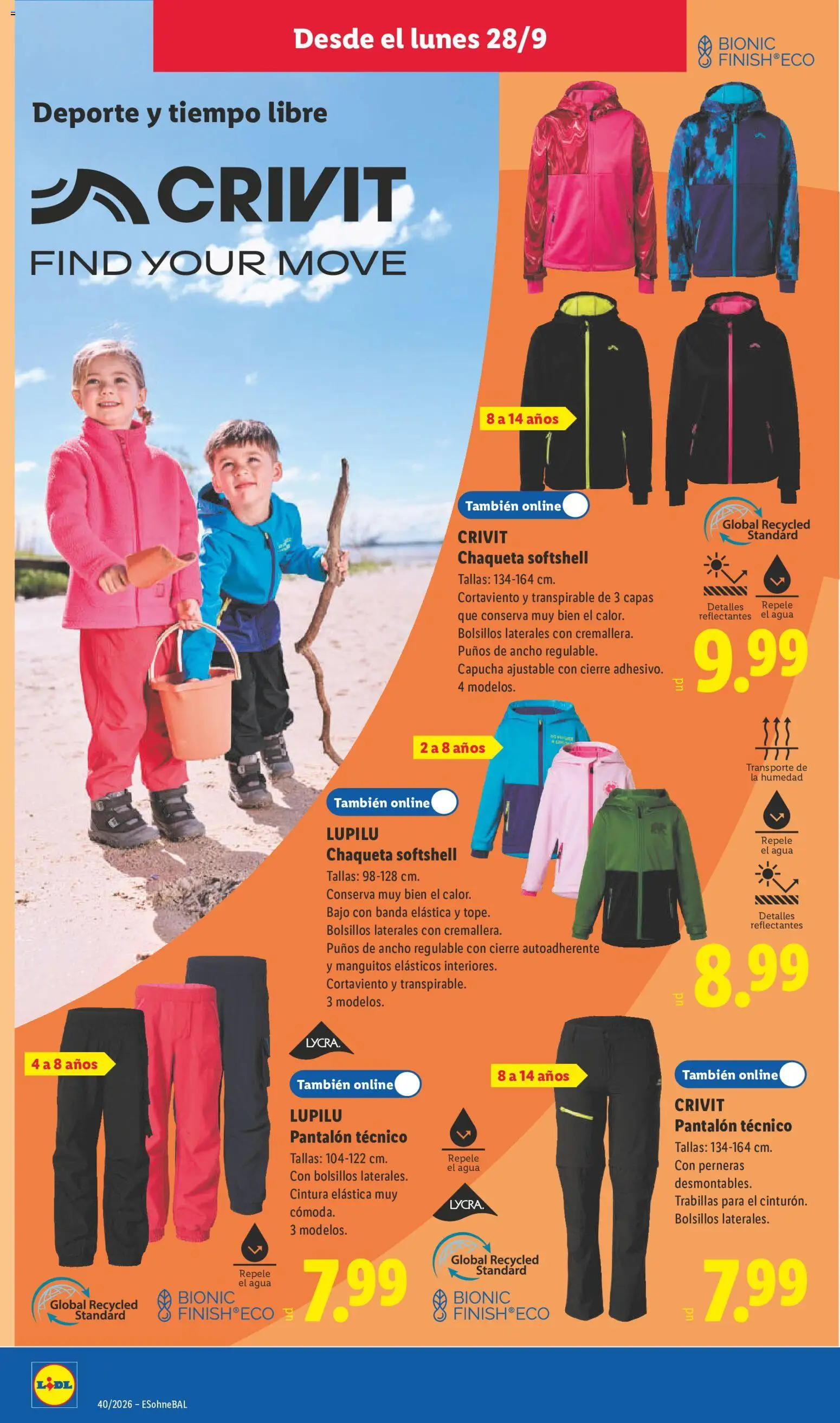 Lidl folleto de bazar │ válido desde el 28/09/2026 | Página: 10 | Productos: Chaqueta, Agua