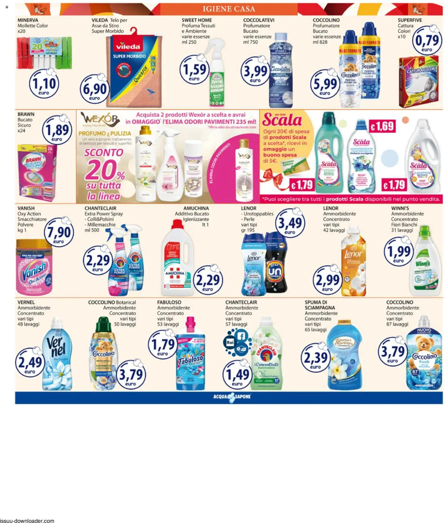 Volantino Acqua e Sapone del 13/07/2026 | Pagina: 19 | Prodotti: Ammorbidente, Smacchiatore, Lavatrice, Scala