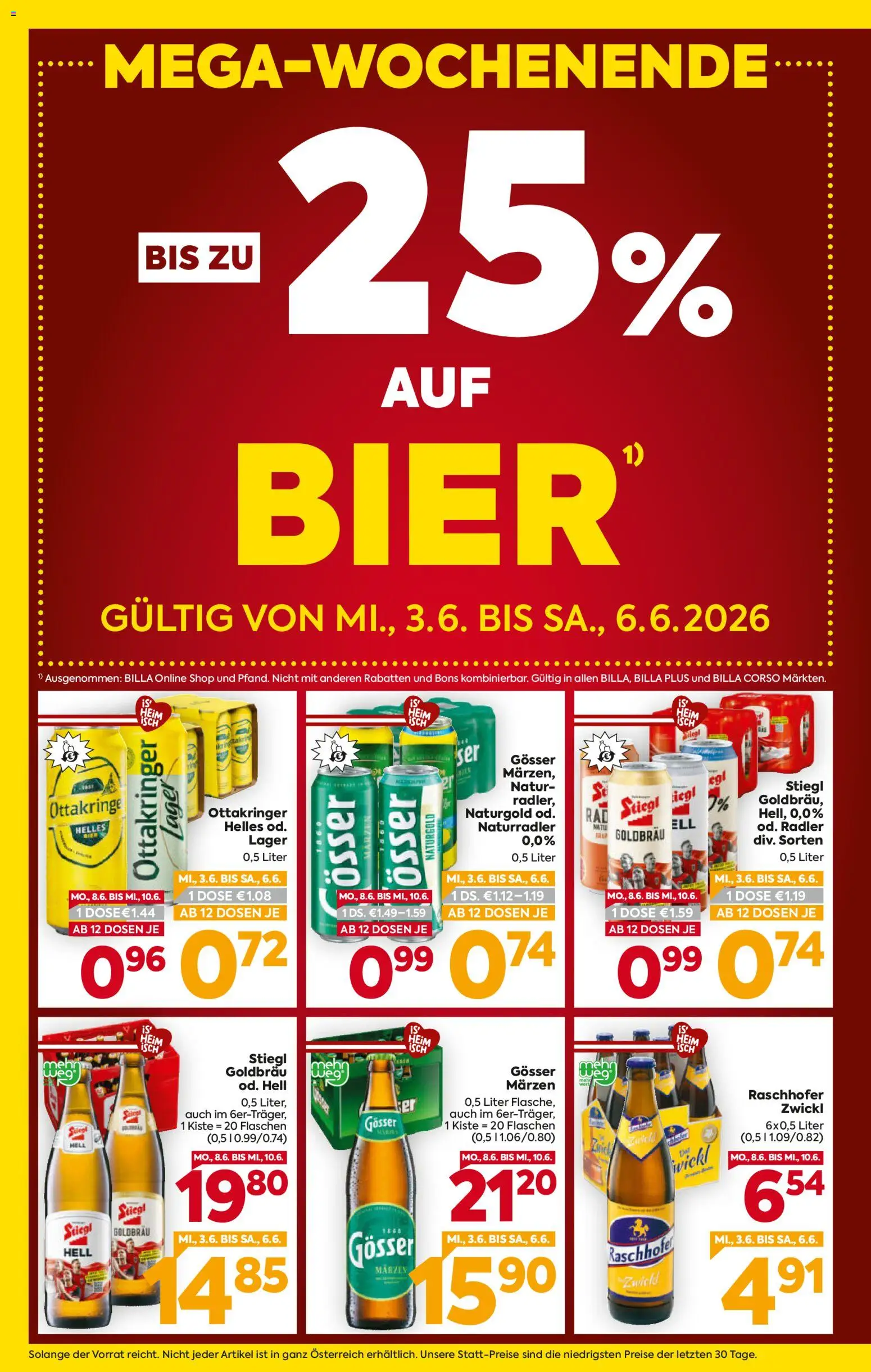 Billa - Oberösterreich gültig ab 03.06.2026 | Seite: 2 | Produkte: Bier