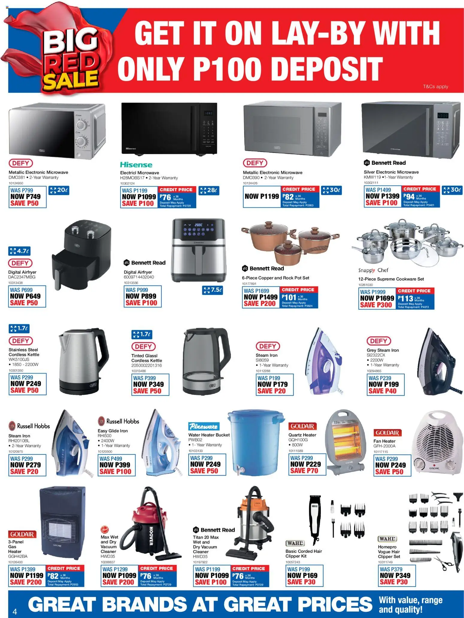 New OK Furniture catalogue – valid from 18.05.2026 | Page: 4 | Products: Kettle, Iron, Fan heater, Heater