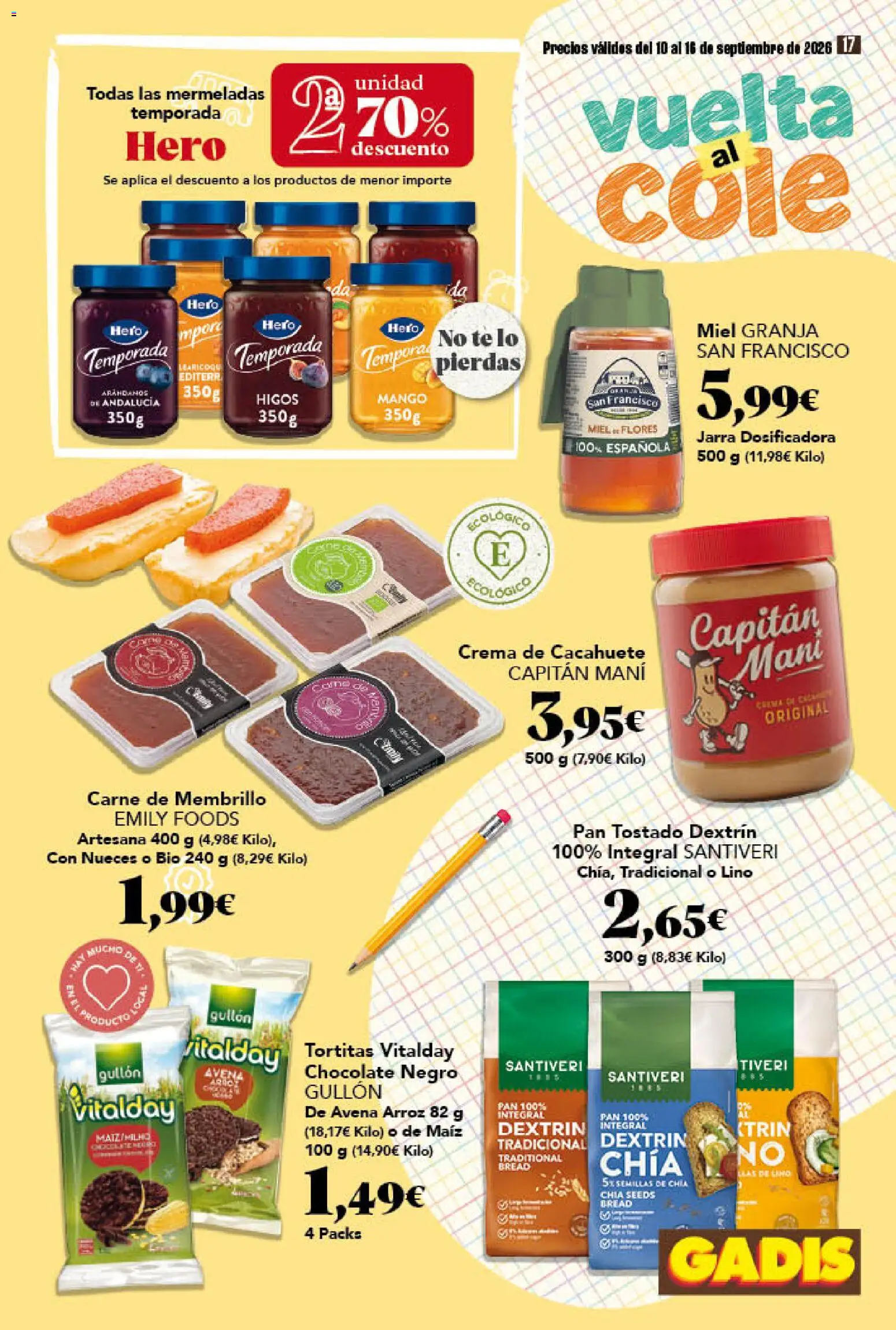 Gadis folleto │ válido desde el 10/09/2026 | Página: 17 | Productos: Crema de cacahuete, Maíz, Crema, Arándanos
