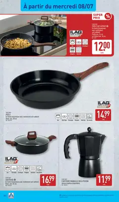 Aldi - Prévisualisation de POÊLE OU FAITOUT, En fonte d'aluminium avec revêtement anti-adhésif. Poêle env. 24 cm ou faitout env. 16 cm. valide à partir de 07/07/2026 | Page: 28
