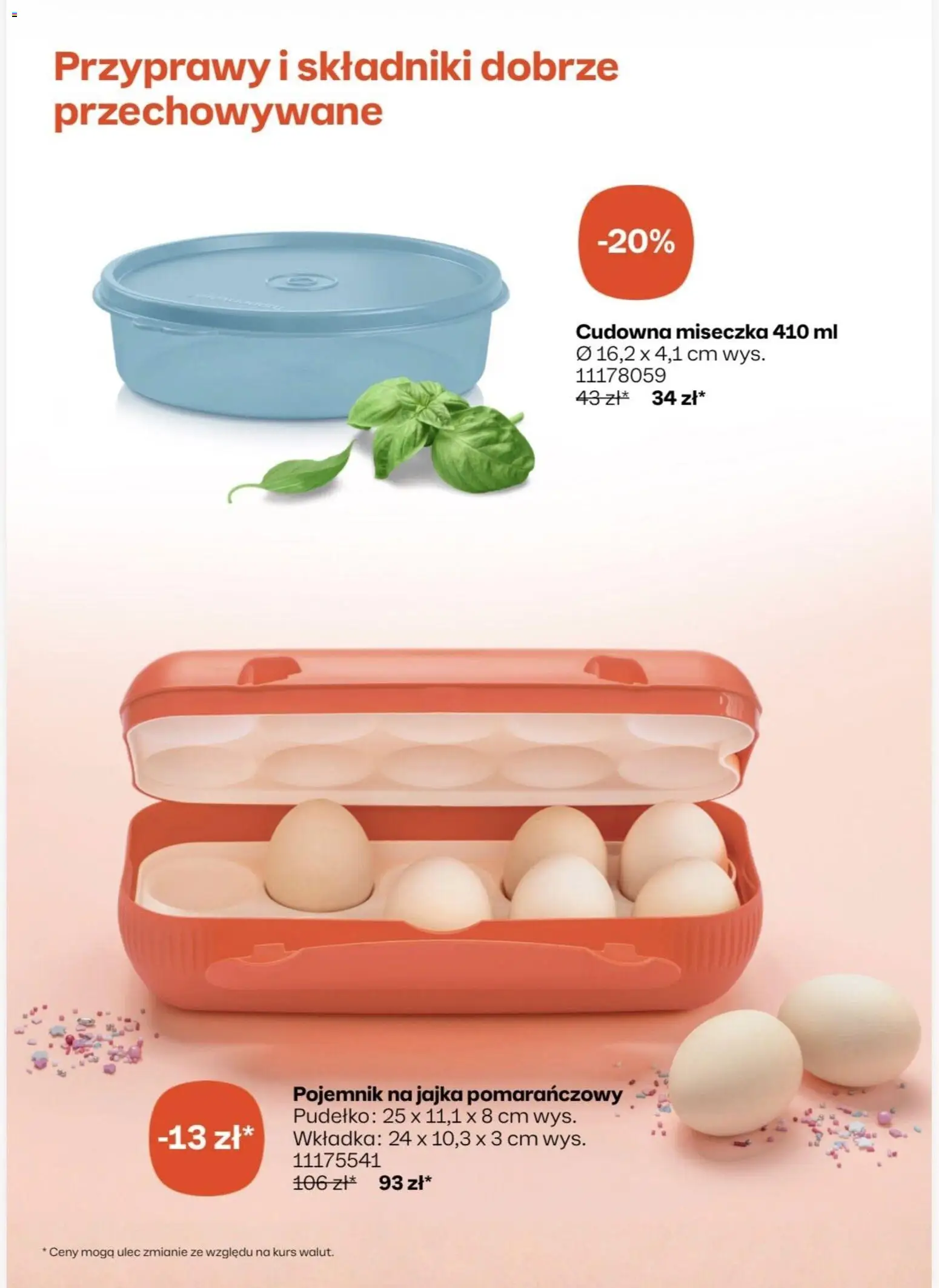 Tupperware Katalog od 01.05.2026 | Strona: 8 | Produkty: Pudełko, Jajka, Przyprawy