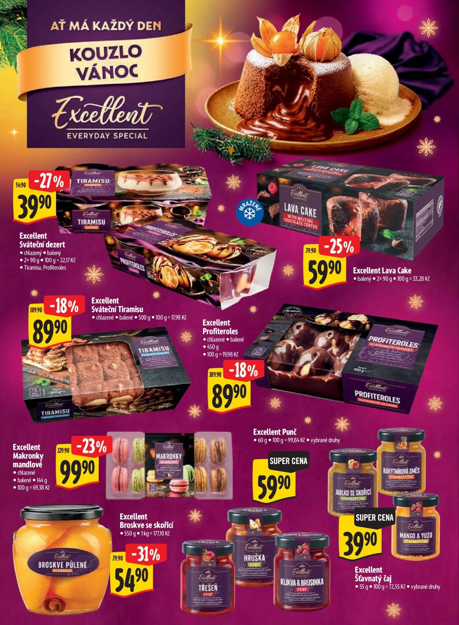 Albert leták - Supermarket Kouzlo Vánoc od 29.10.2026 | Strana: 2 | Produkty: Profiteroles, Mango, Makronky, Dezert