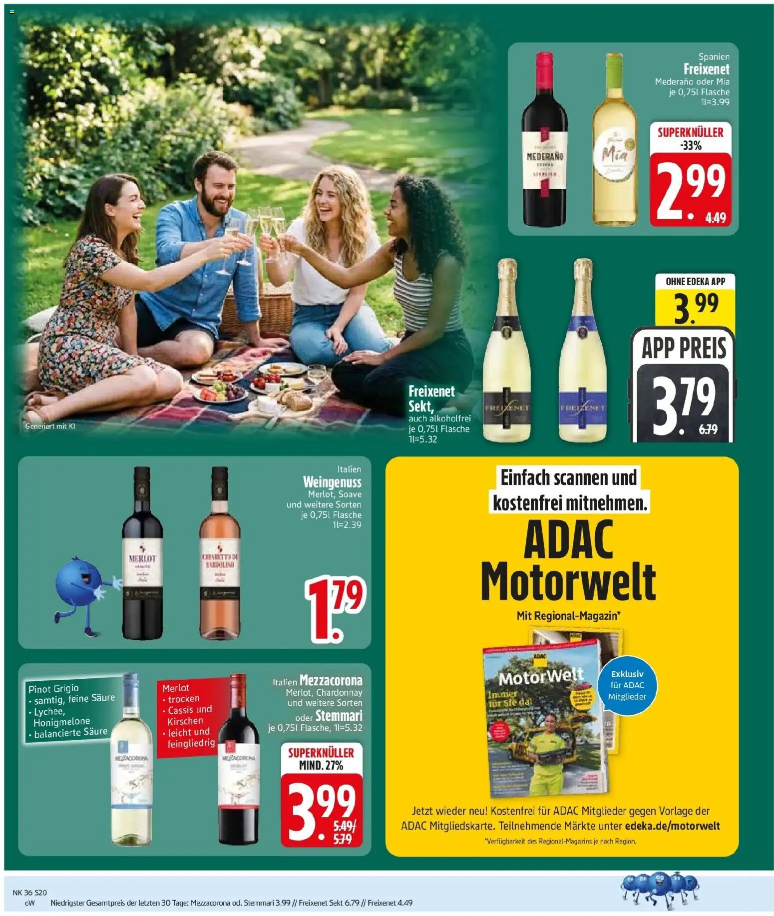Edeka Prospekt Erdweg (ab 31.08.2026) » Angebote Online | Seite: 22 | Produkte: Sekt, Freixenet mederano, Kirschen, Honigmelone