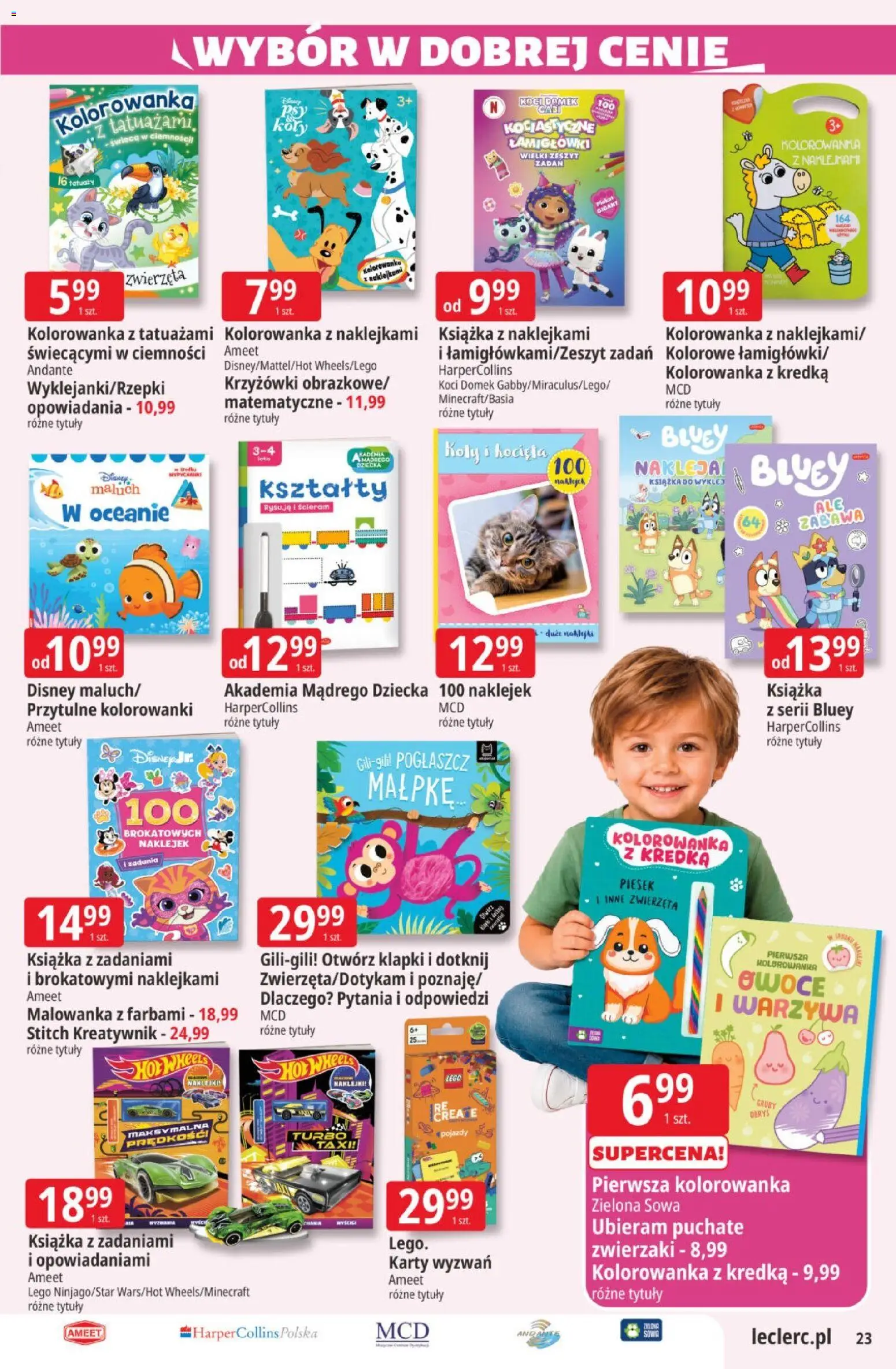 E.Leclerc gazetka od 16.06.2026 | Strona: 23 | Produkty: Lego, Naklejki, Warzywa, Owoce