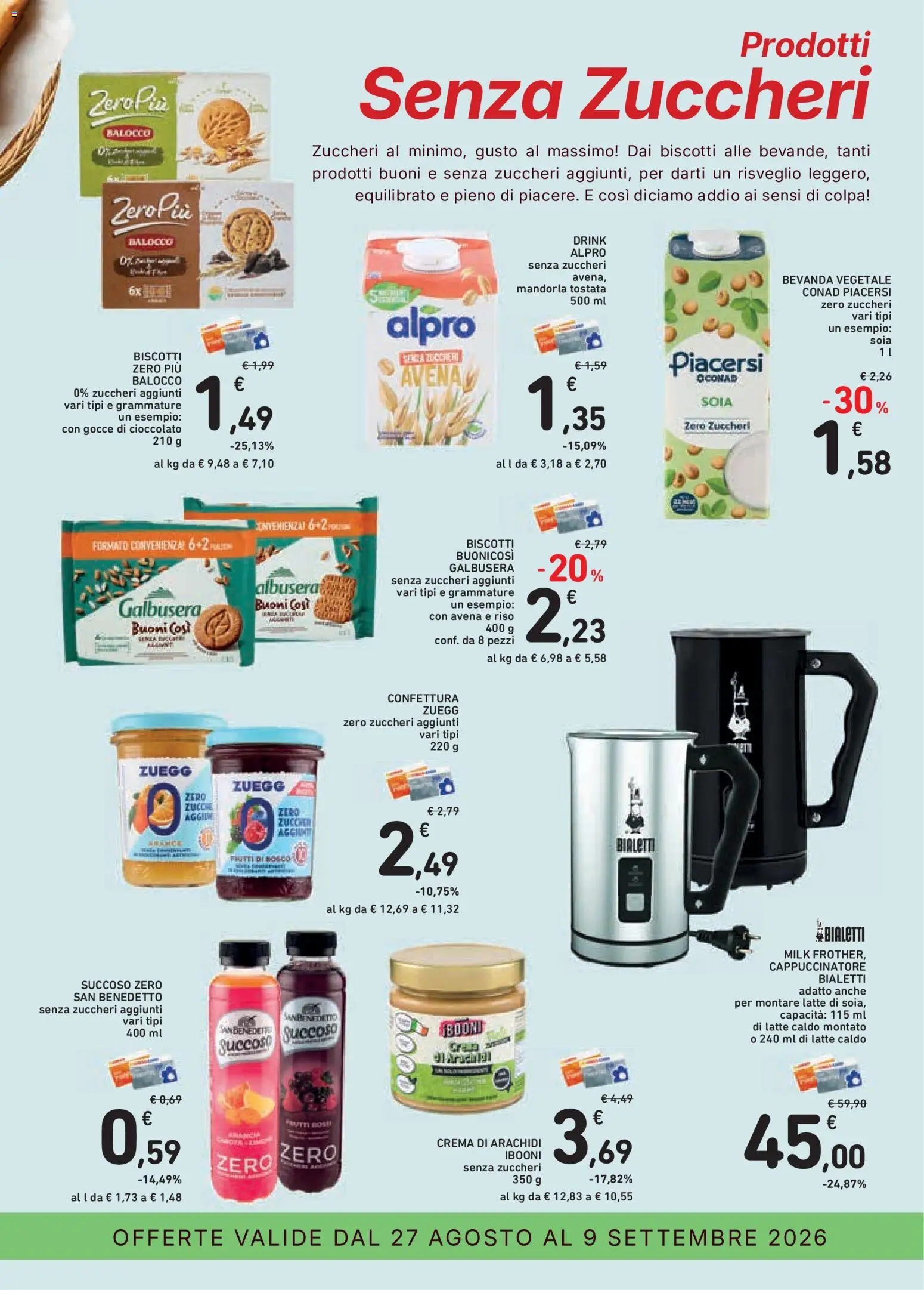 Volantino Conad del 27/08/2026 | Pagina: 11 | Prodotti: Frutti di bosco, Crema, Cioccolato, Biscotti