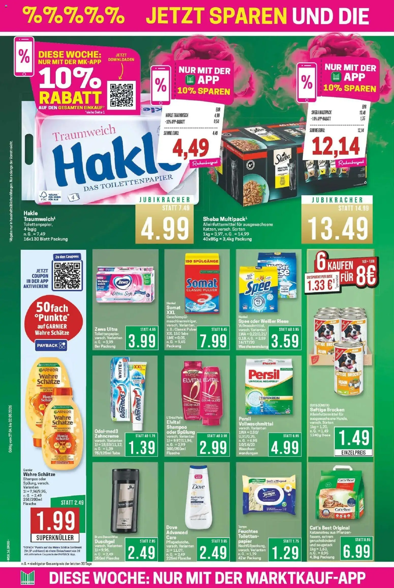Marktkauf Prospekt Bad Salzuflen	 – gültig ab 27.04.2026 | Seite: 18 | Produkte: Sheba, Zewa, Duschgel, Persil